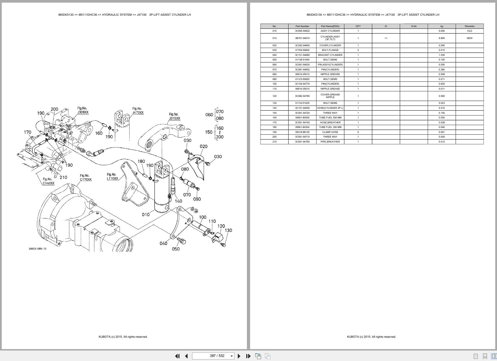 Kubota Tractor M5111DHC36 Parts Catalog (2)