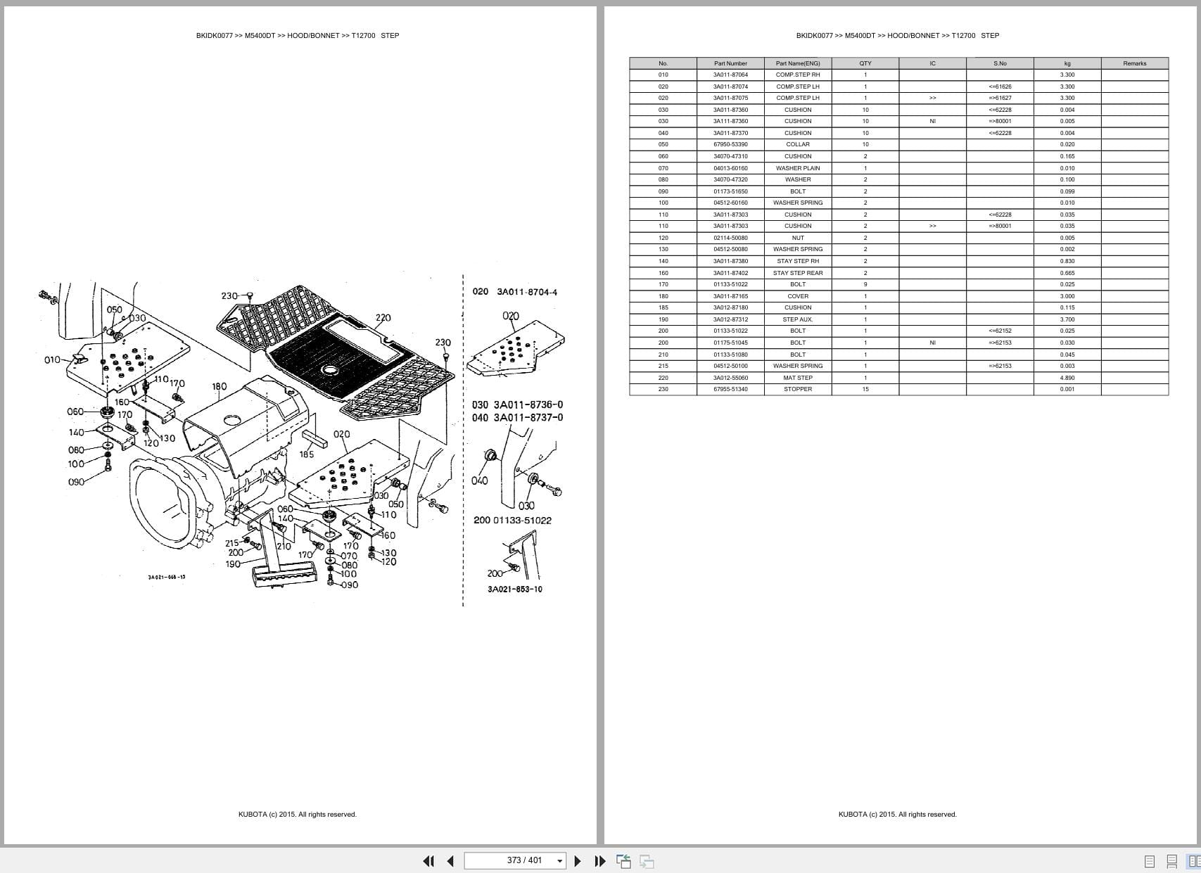 Kubota Tractor M5400DT Parts Catalog (2)