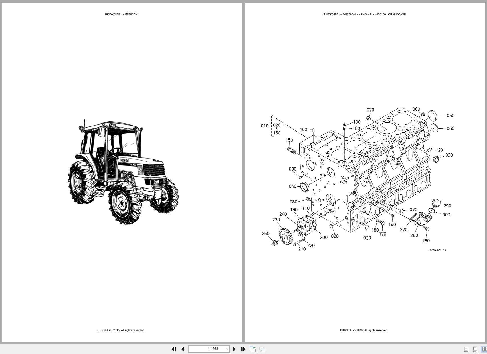 Kubota Tractor M5700DH Parts Catalog (1)