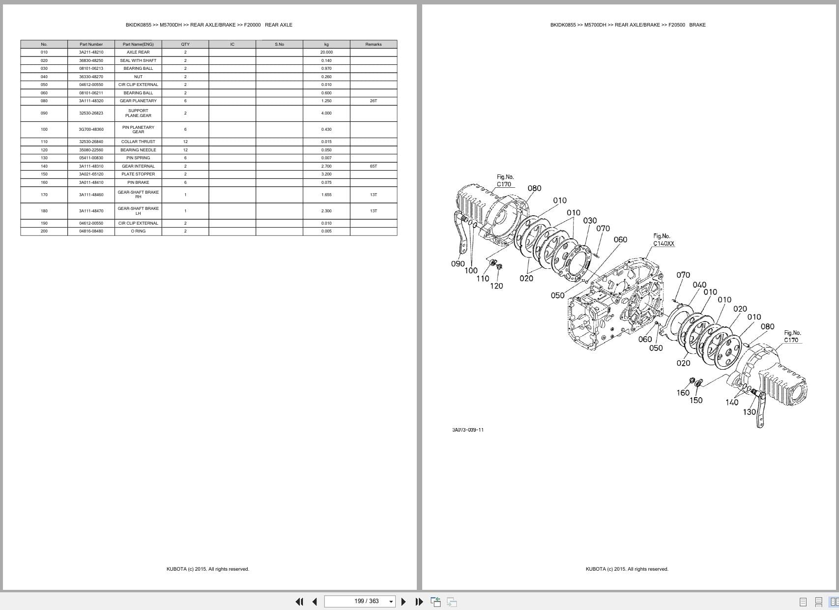 Kubota Tractor M5700DH Parts Catalog (2)