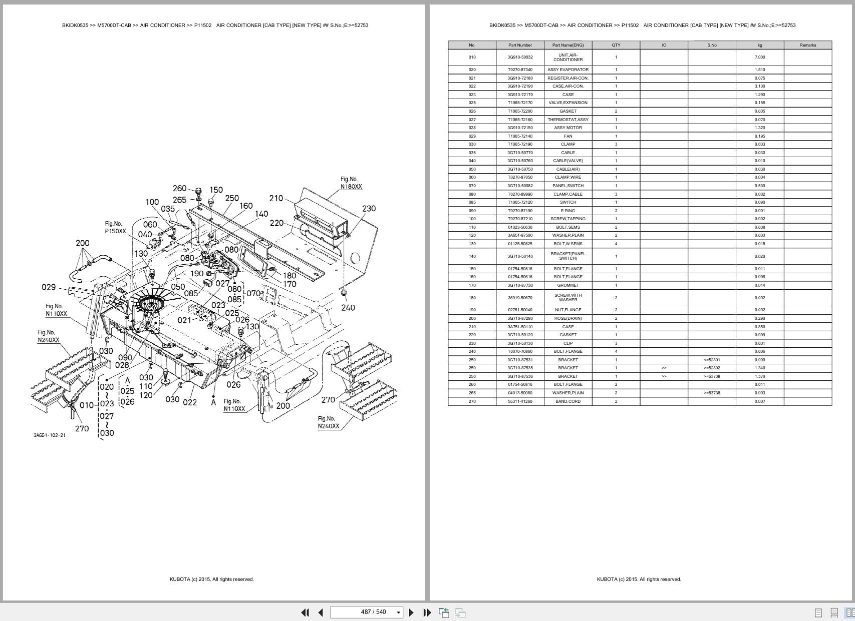 Kubota Tractor M5700DT CAB Parts Catalog (2)