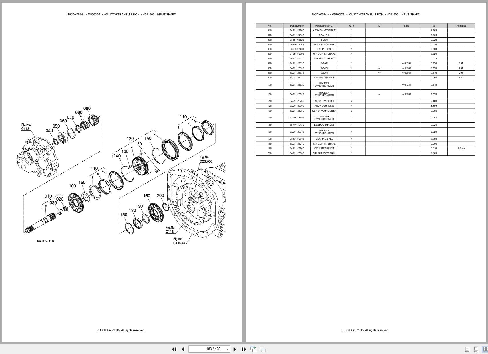 Kubota Tractor M5700DT Parts Catalog (2)