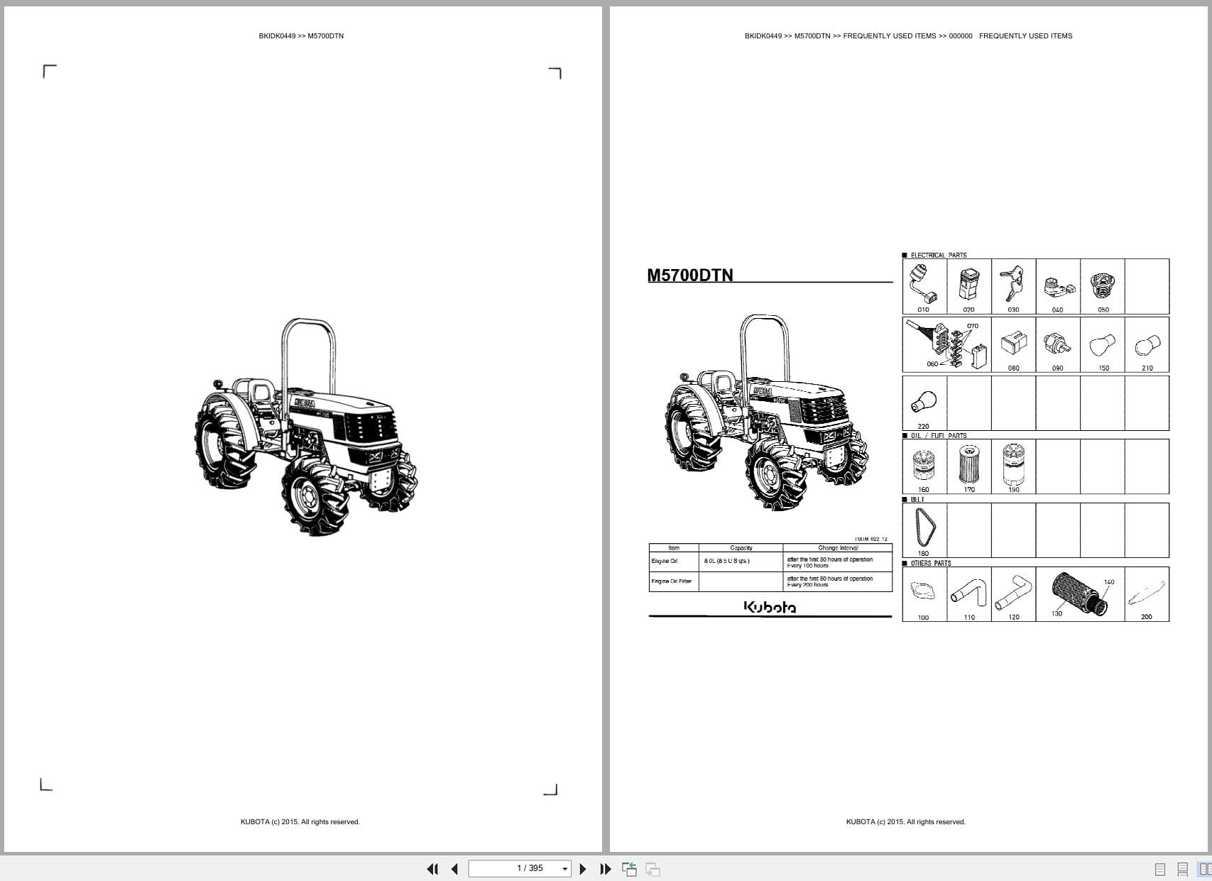 Kubota Tractor M5700DTN Parts Catalog (1)
