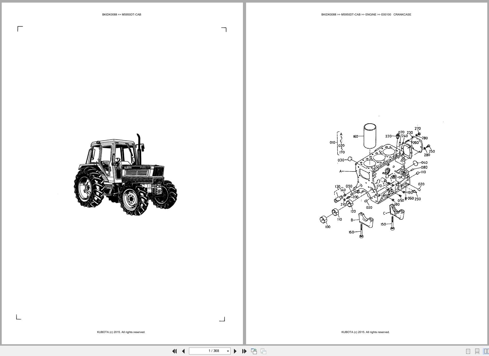 Kubota Tractor M5950DT CAB Parts Catalog (1)