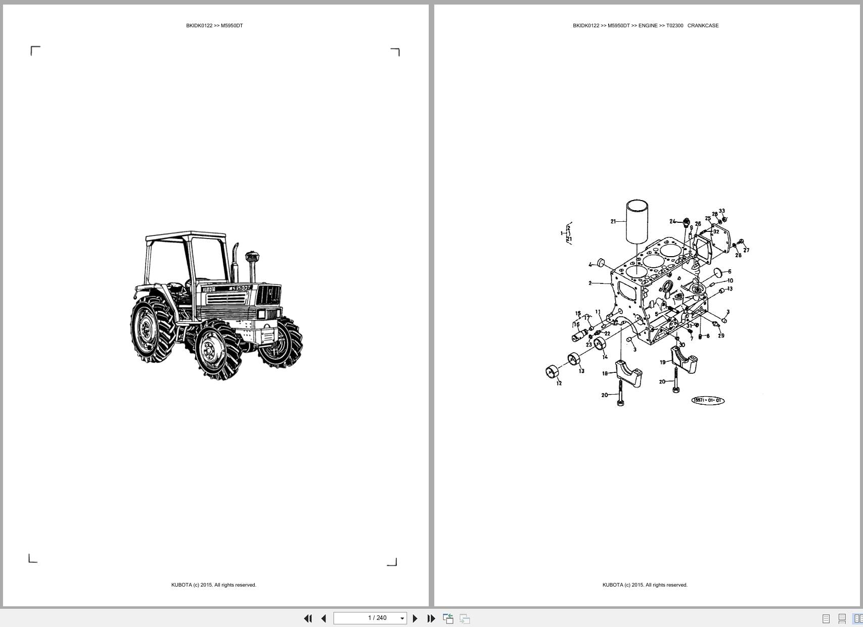 Kubota Tractor M5950DT Parts Catalog (1)