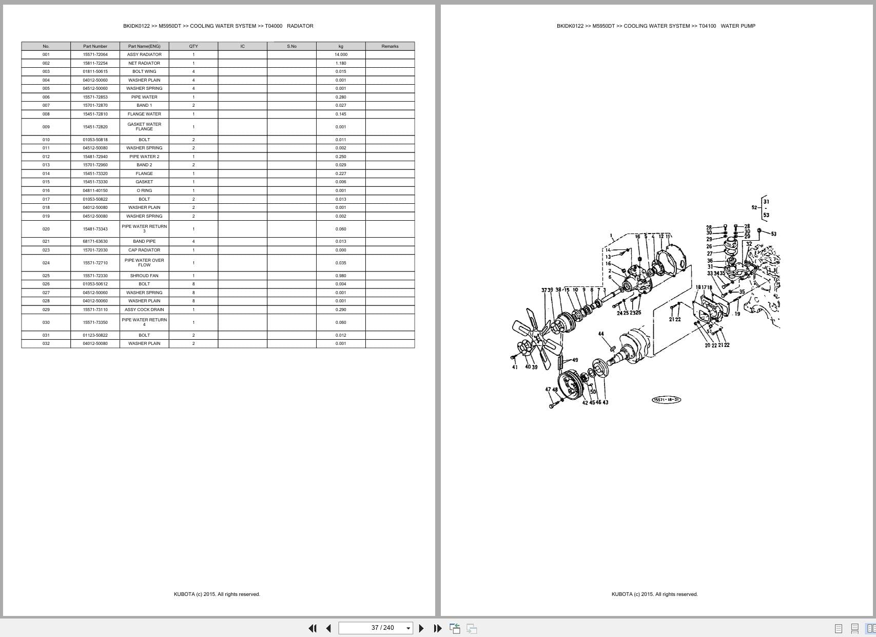 Kubota Tractor M5950DT Parts Catalog (2)