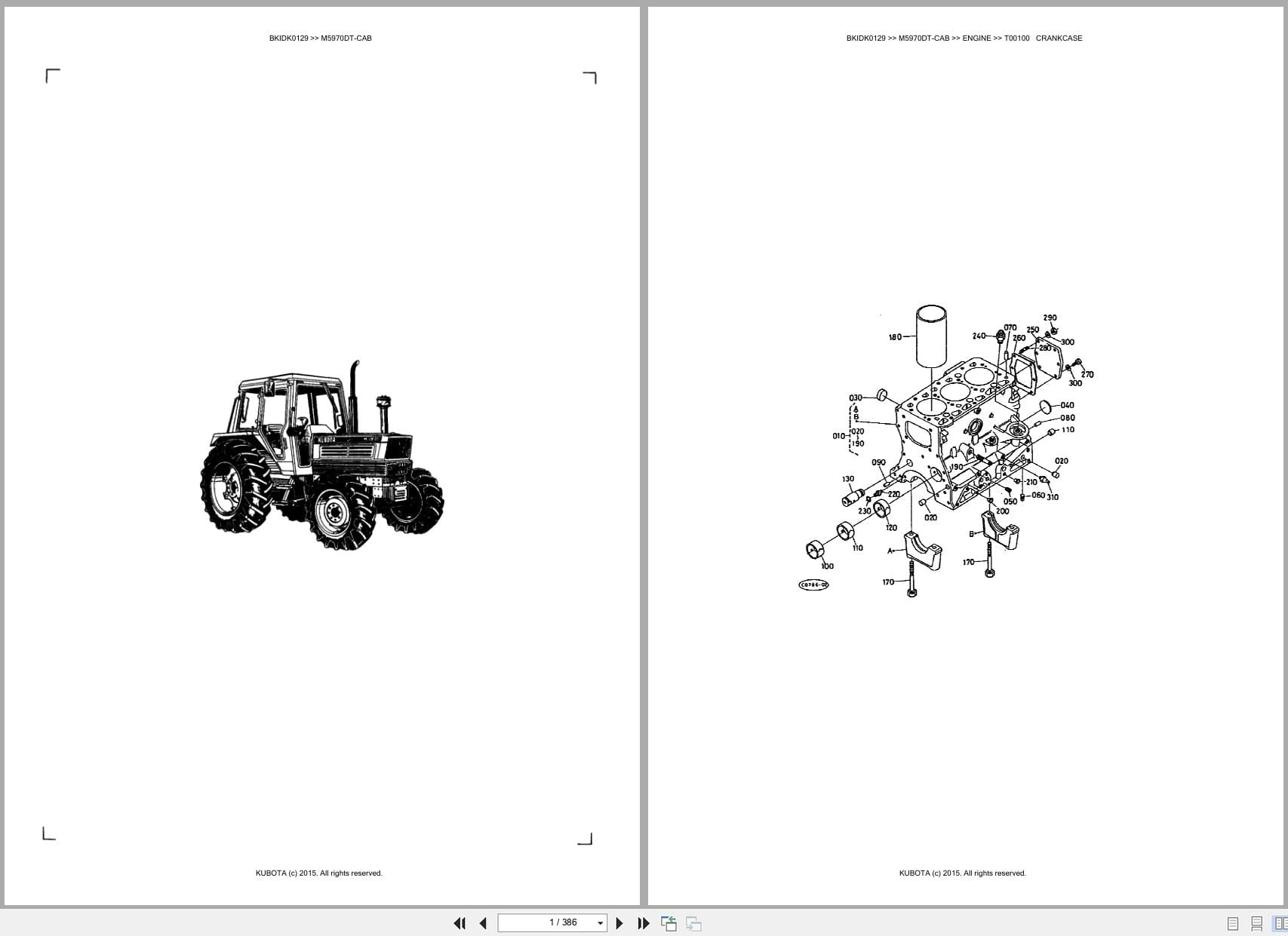 Kubota Tractor M5970DT CAB Parts Catalog (1)