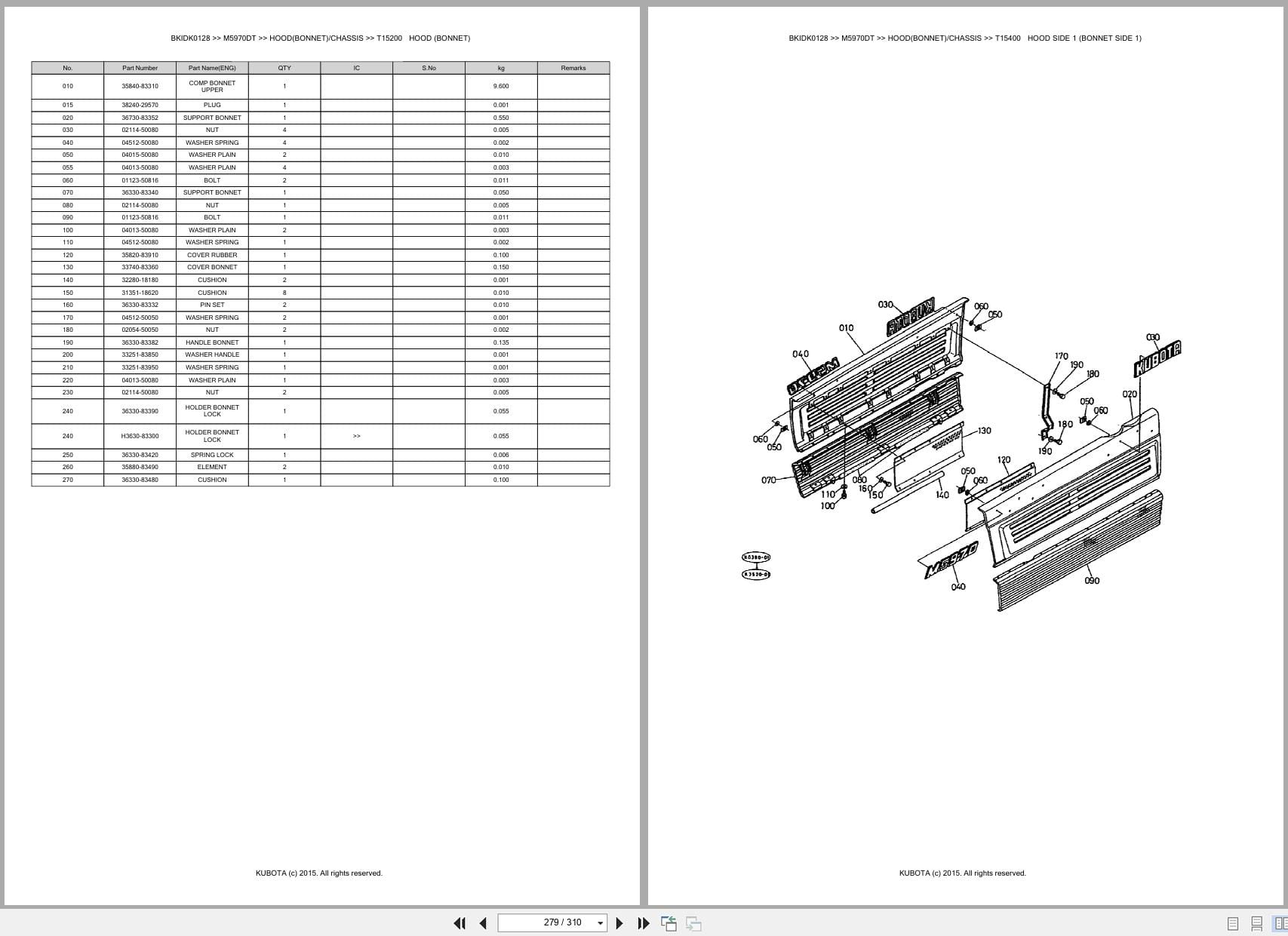 Kubota Tractor M5970DT Parts Catalog (2)