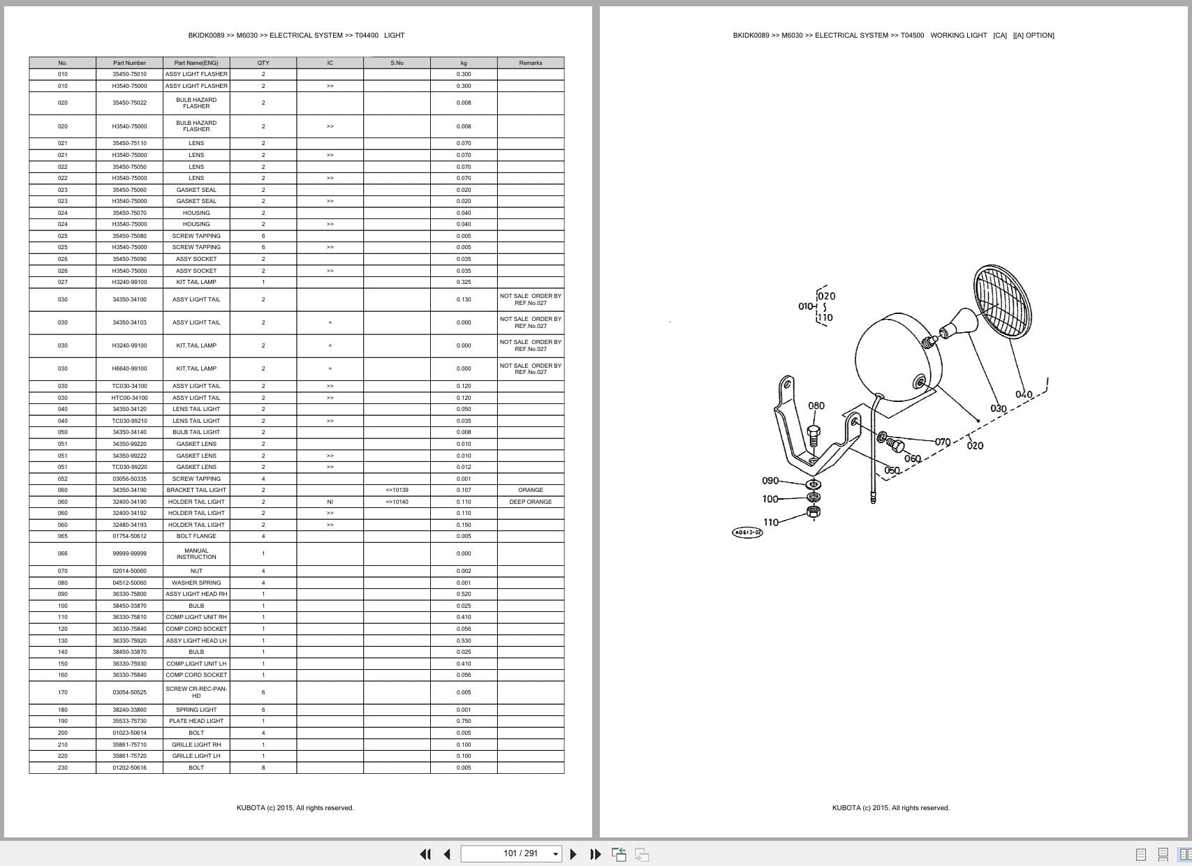 Kubota Tractor M6030 Parts Catalog (2)