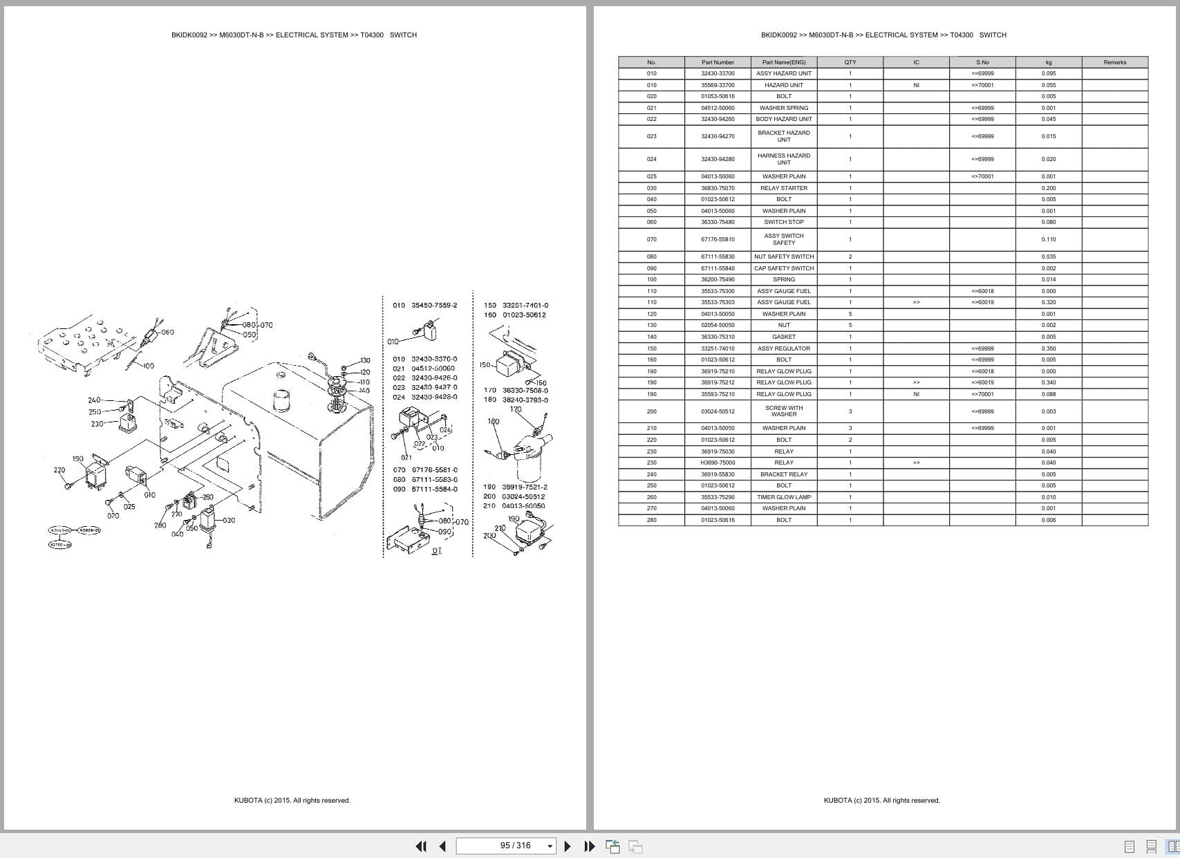 Kubota Tractor M6030DT N B Parts Catalog (2)