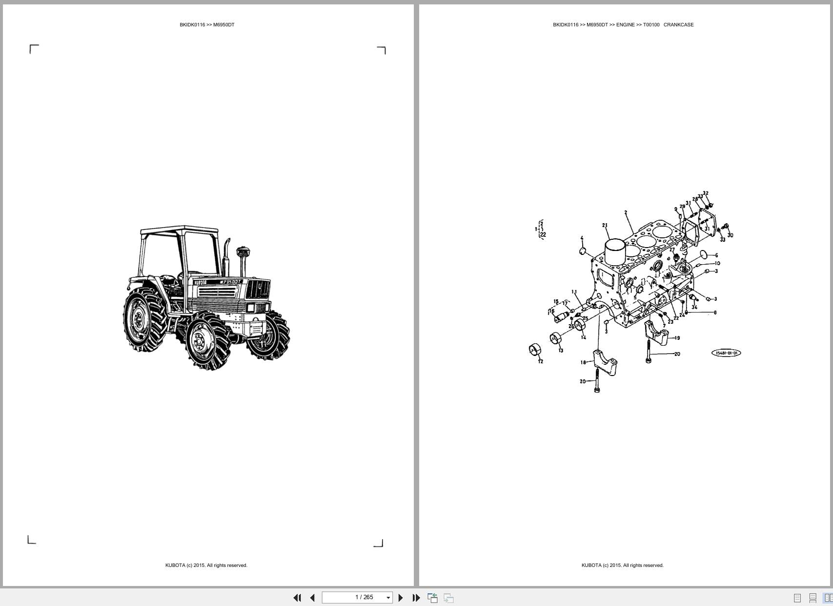 Kubota Tractor M6950DT Parts Catalog (1)