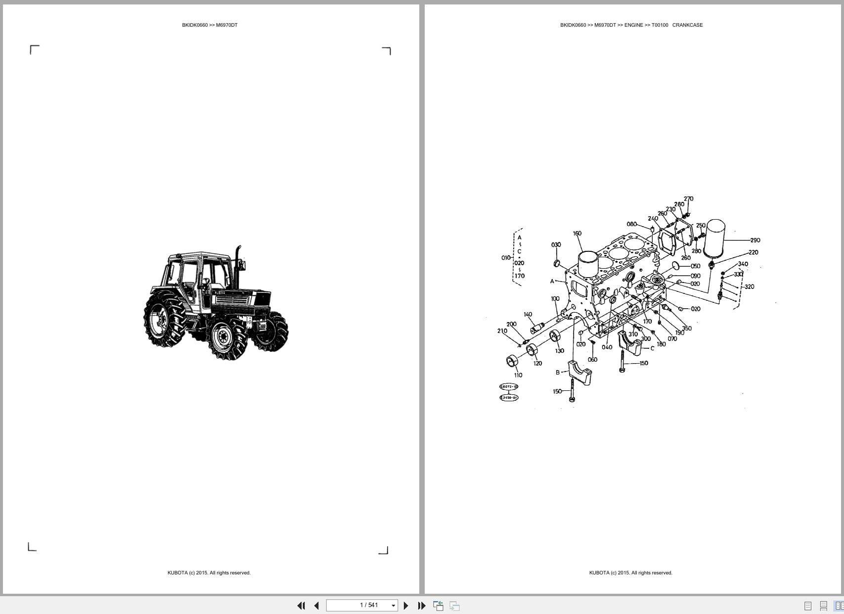 Kubota Tractor M6970DT Parts Catalog (1)