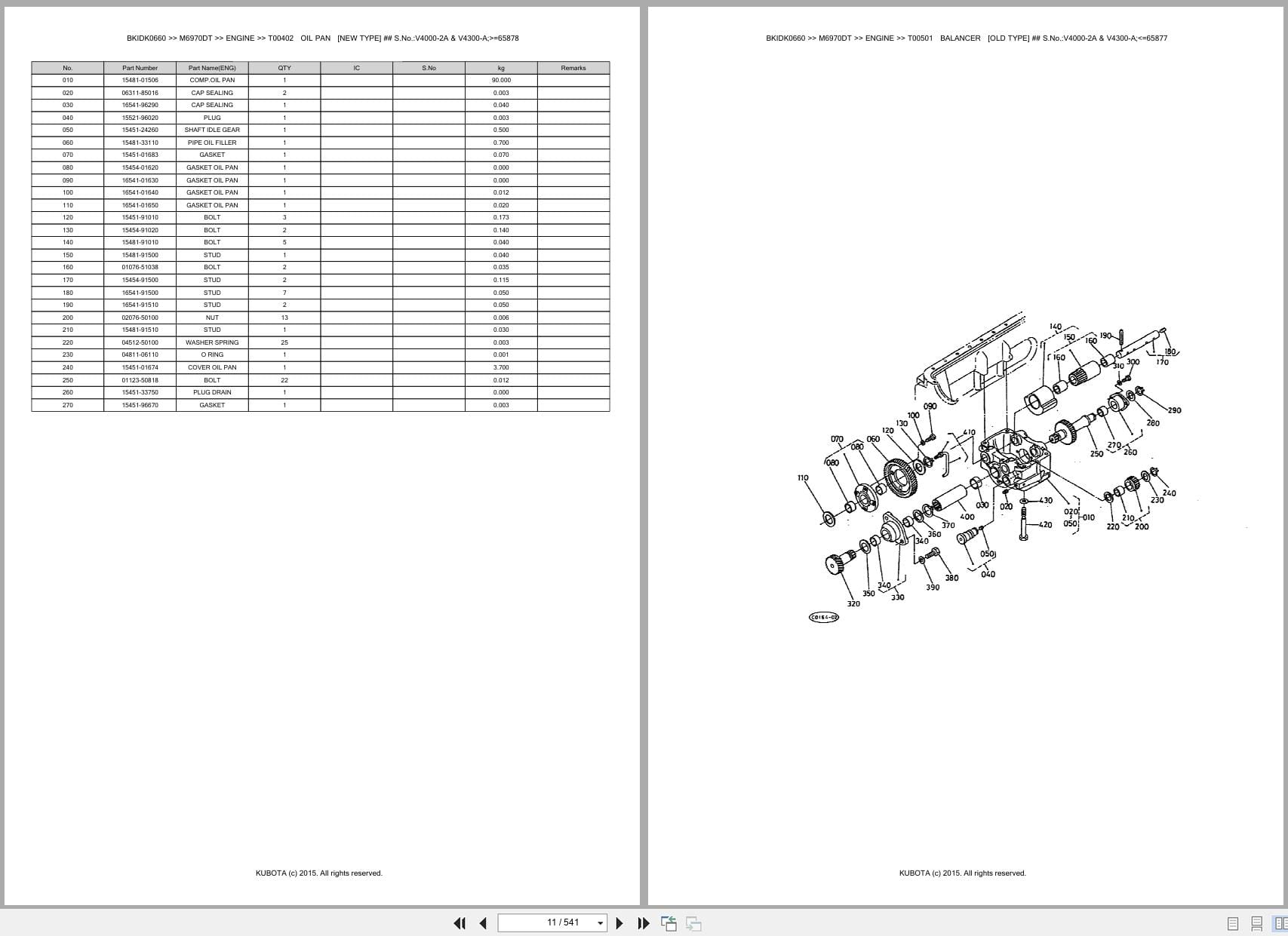 Kubota Tractor M6970DT Parts Catalog (2)