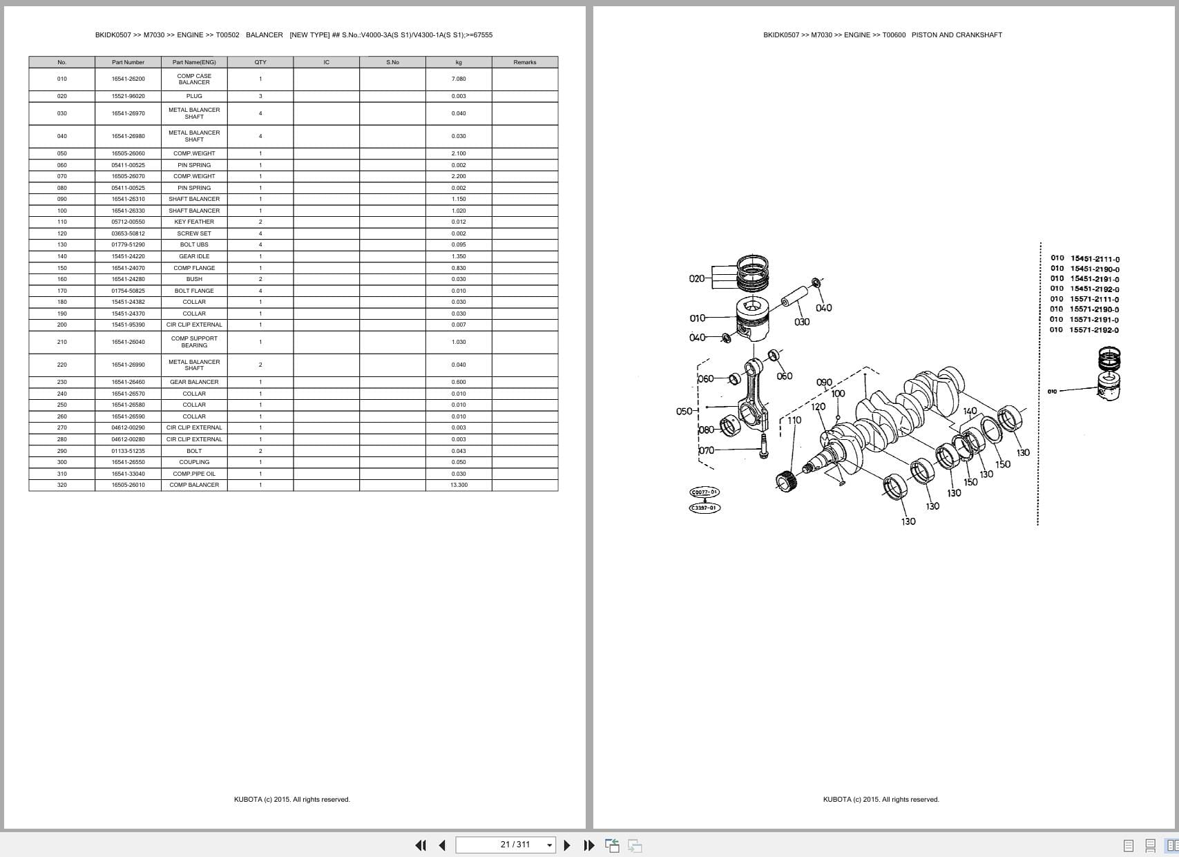 Kubota Tractor M7030 Parts Catalog (2)