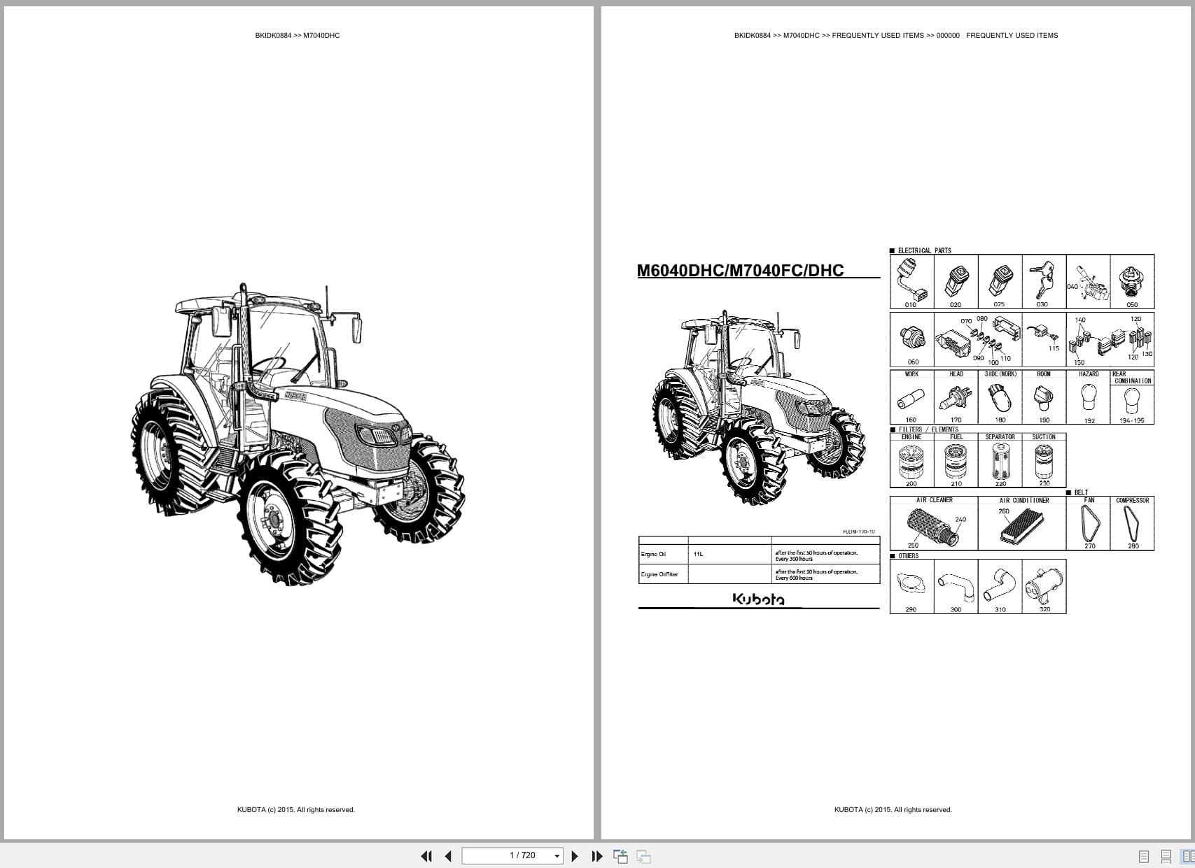 Kubota Tractor M7040DHC Parts Catalog (1)
