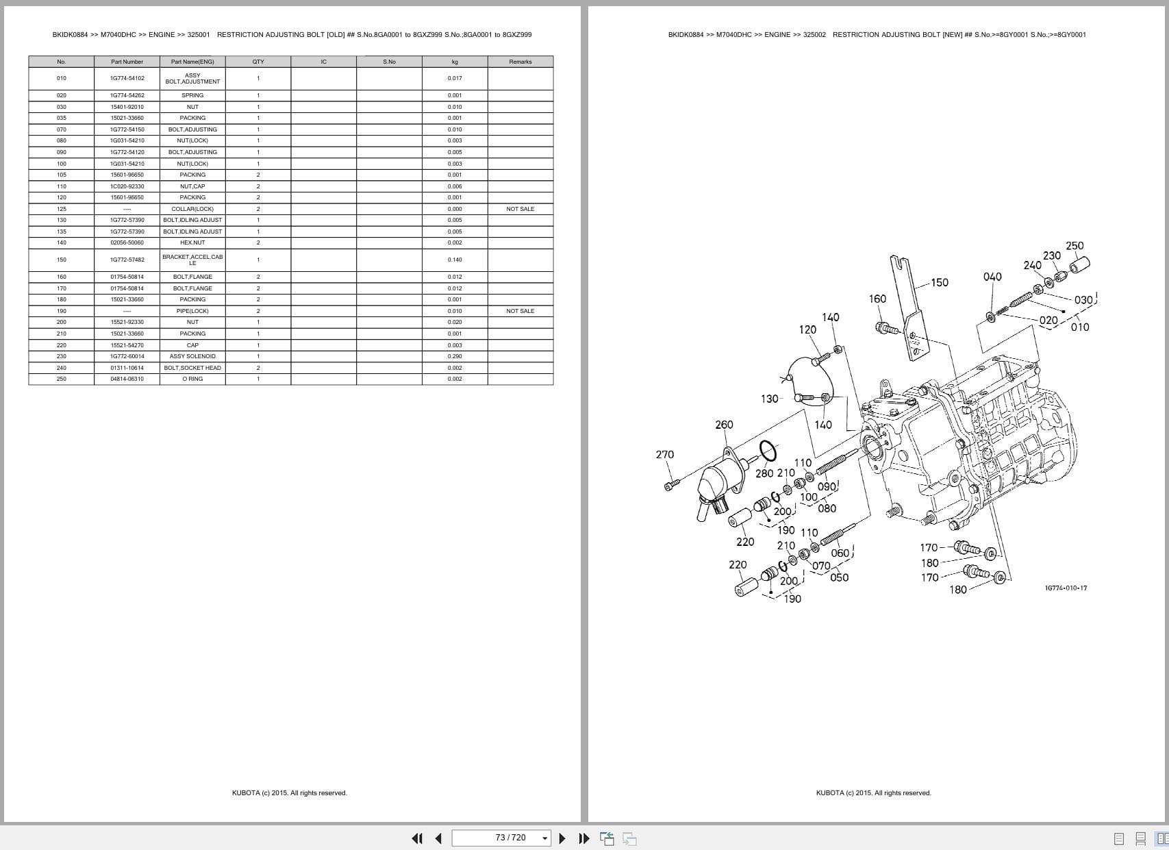 Kubota Tractor M7040DHC Parts Catalog (2)