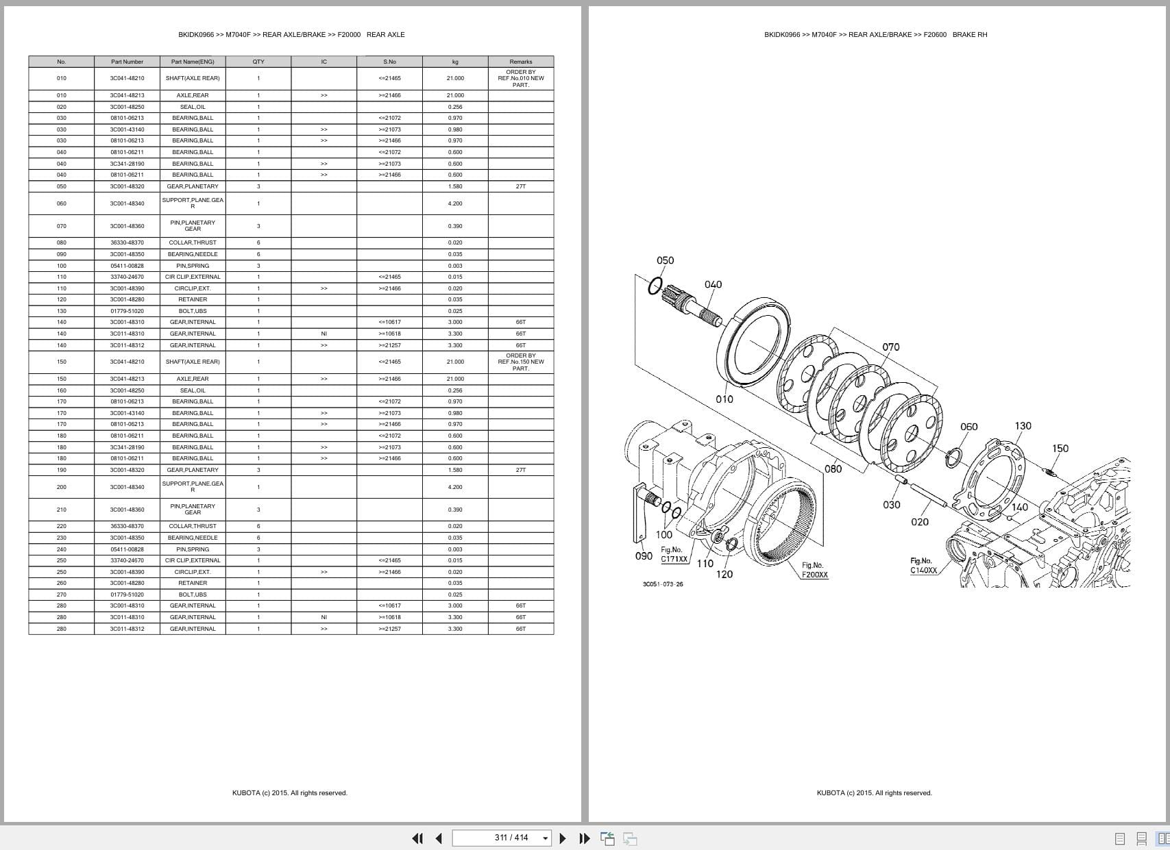 Kubota Tractor M7040F Parts Catalog (2)