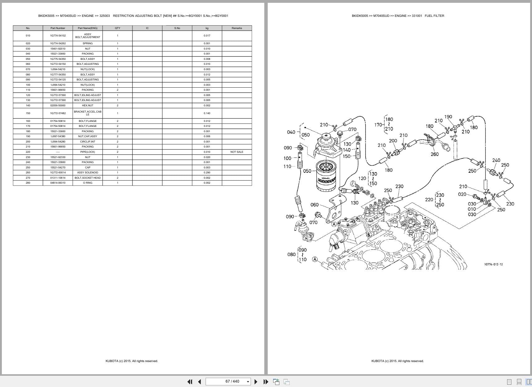Kubota Tractor M7040SUD Parts Catalog (2)