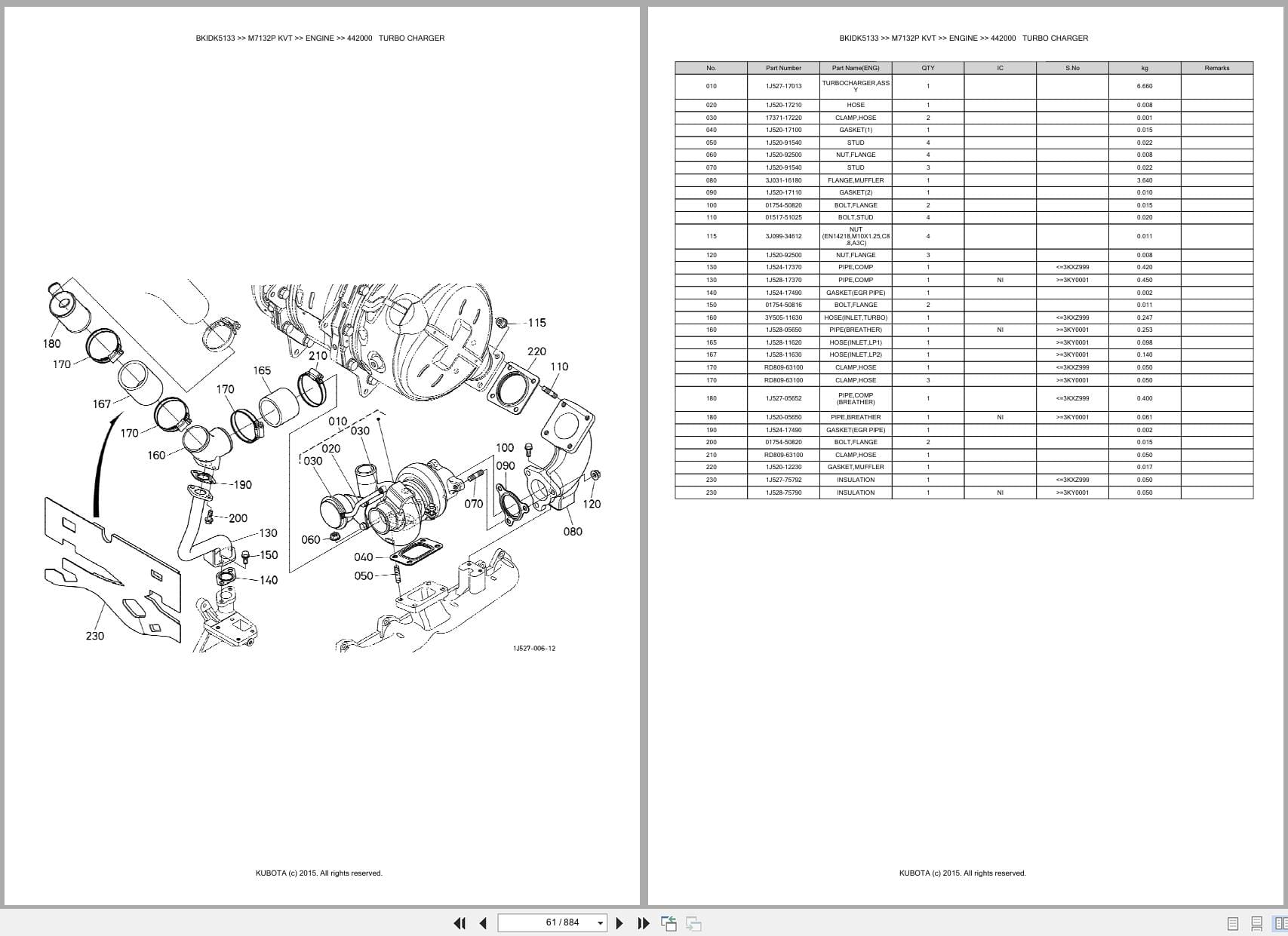 Kubota Tractor M7132P KVT Parts Catalog (2)