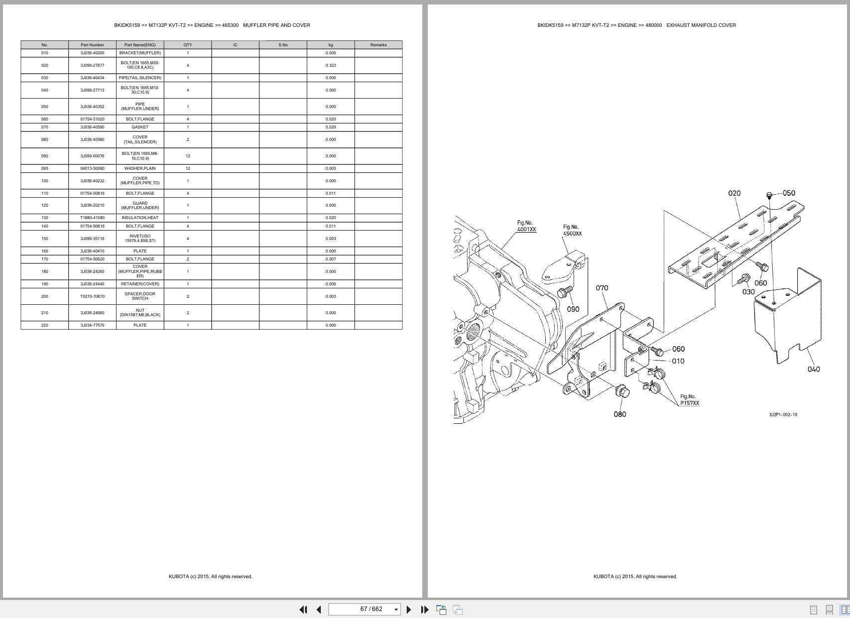 Kubota Tractor M7132P KVT T2 Parts Catalog (2)