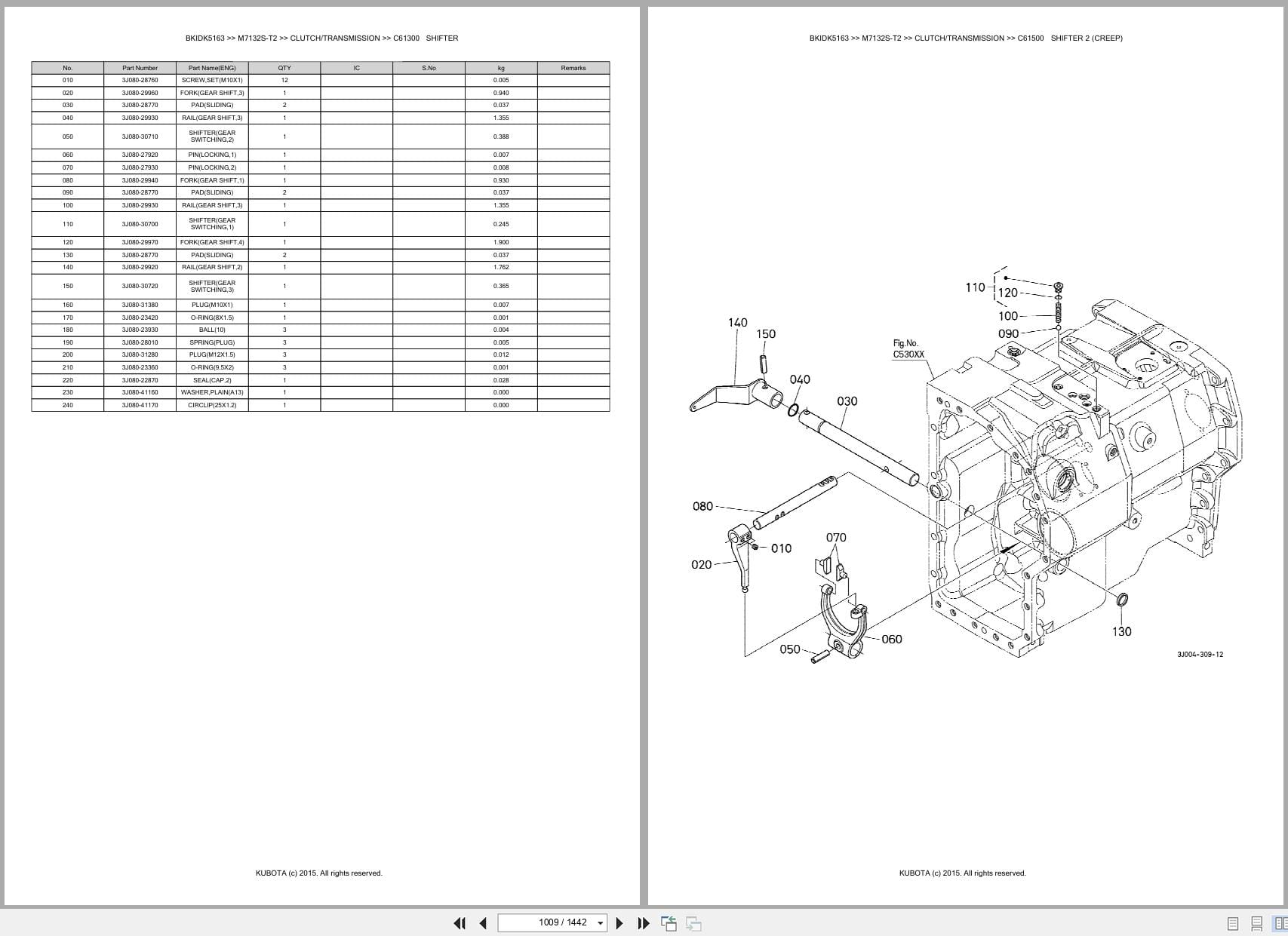 Kubota Tractor M7132S T2 Parts Catalog (2)