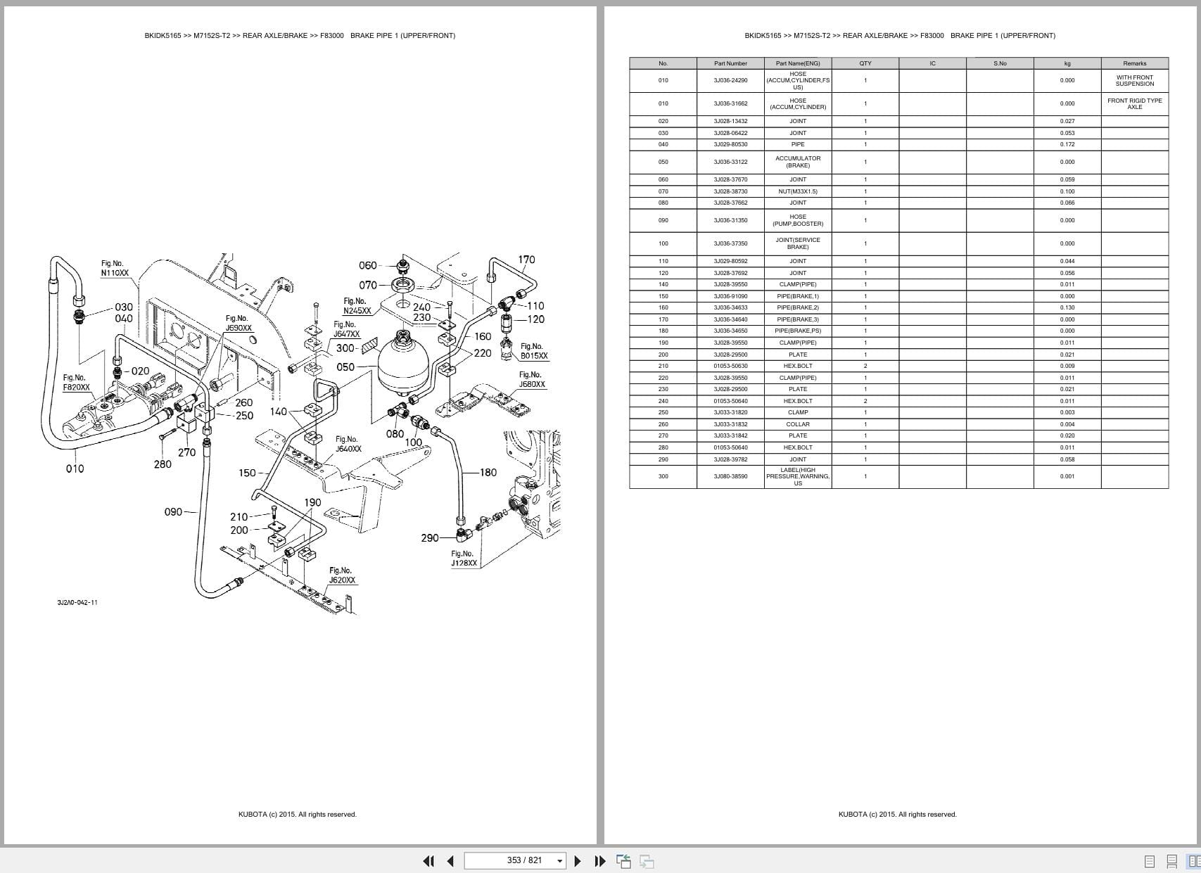 Kubota Tractor M7152S T2 Parts Catalog (2)