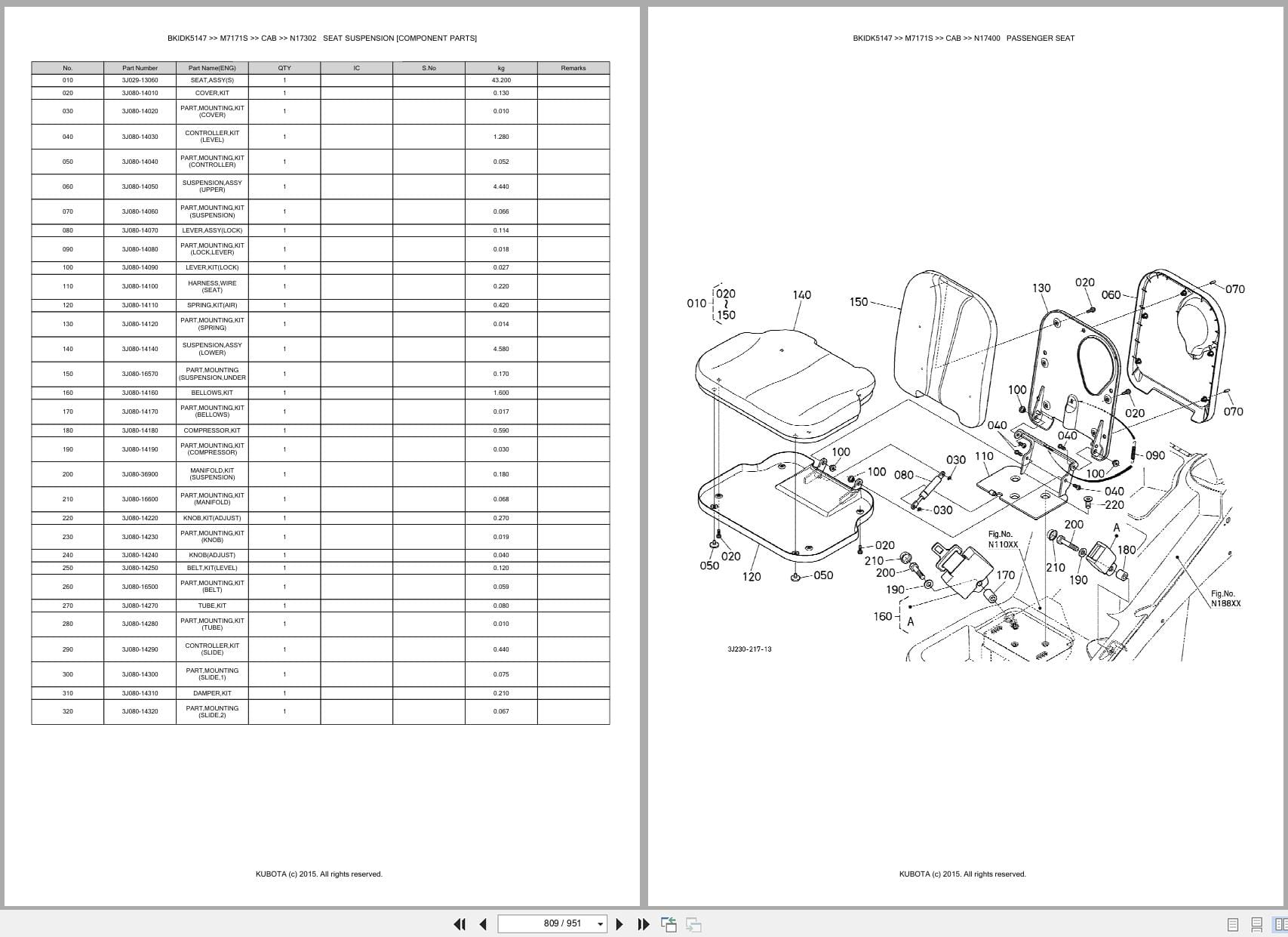 Kubota Tractor M7171S Parts Catalog (2)