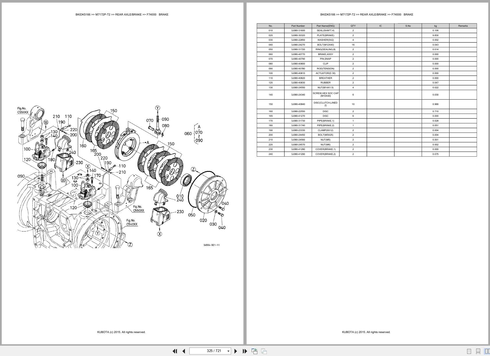 Kubota Tractor M7172P T2 Parts Catalog (2)