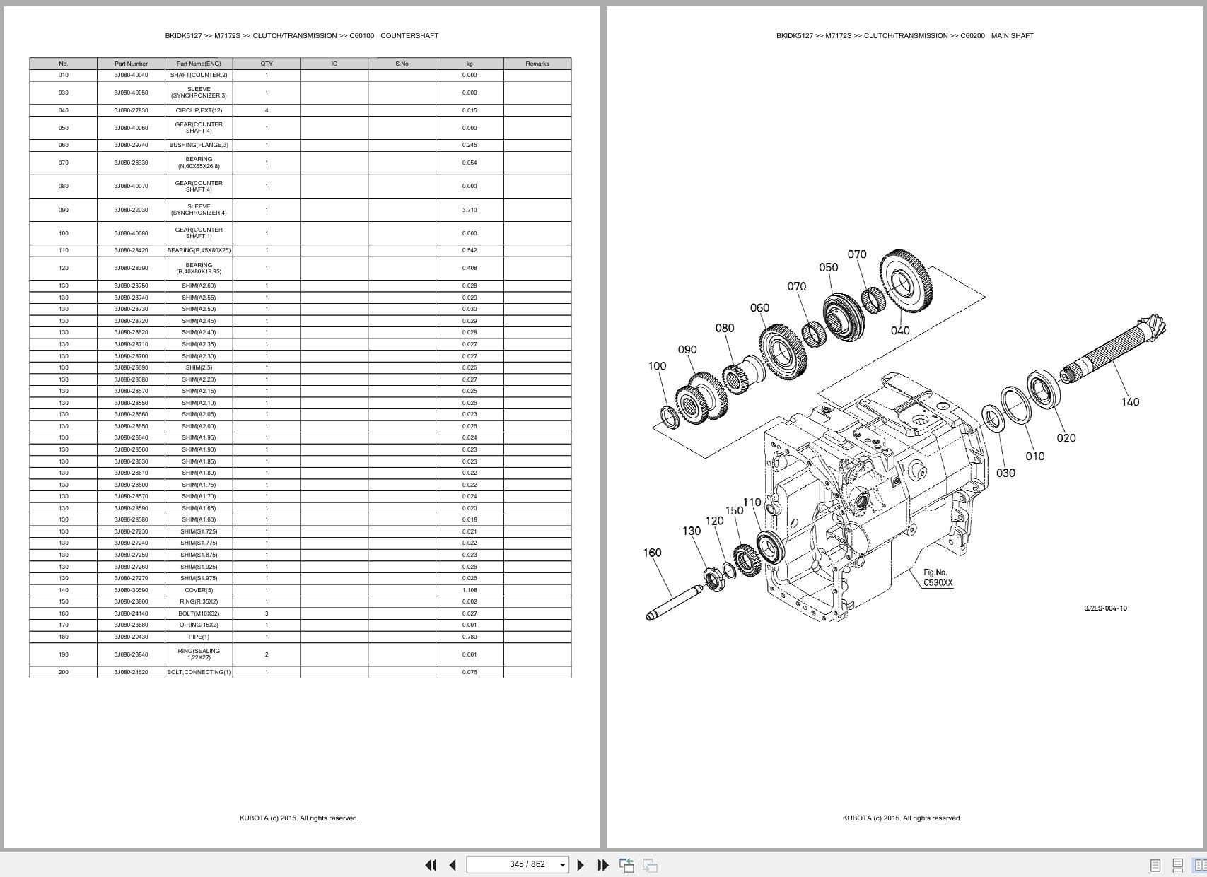 Kubota Tractor M7172S Parts Catalog (2)