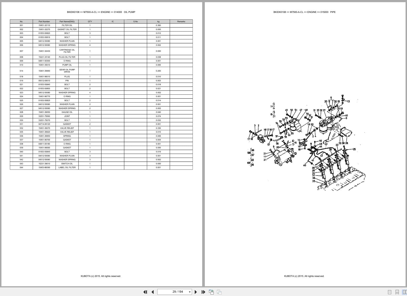 Kubota Tractor M7500 A CL Parts Catalog (2)