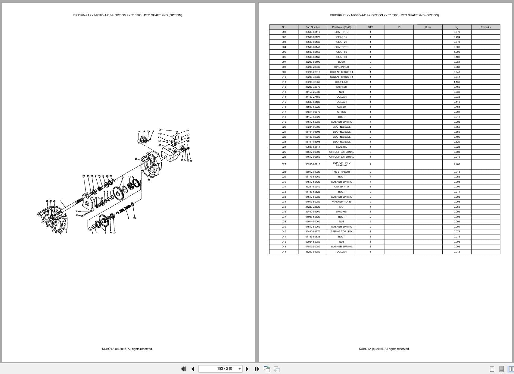 Kubota Tractor M7500 A M7500 C Parts Catalog (2)