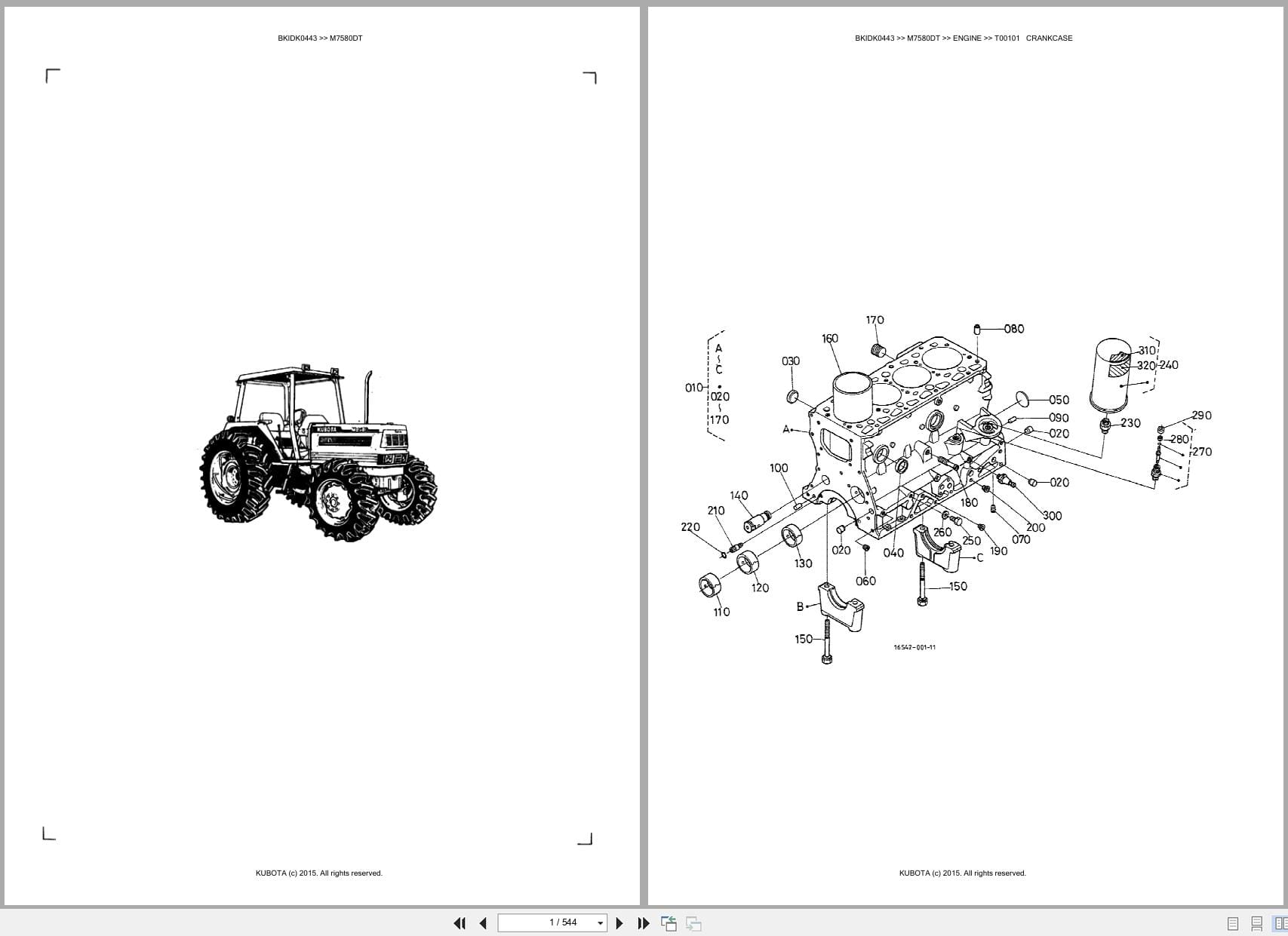 Kubota Tractor M7580DT Parts Catalog (1)