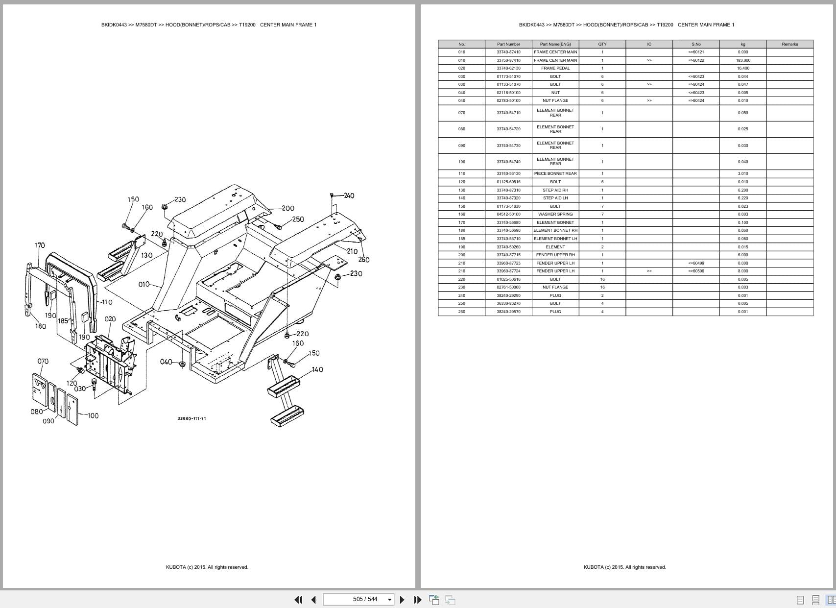 Kubota Tractor M7580DT Parts Catalog (2)