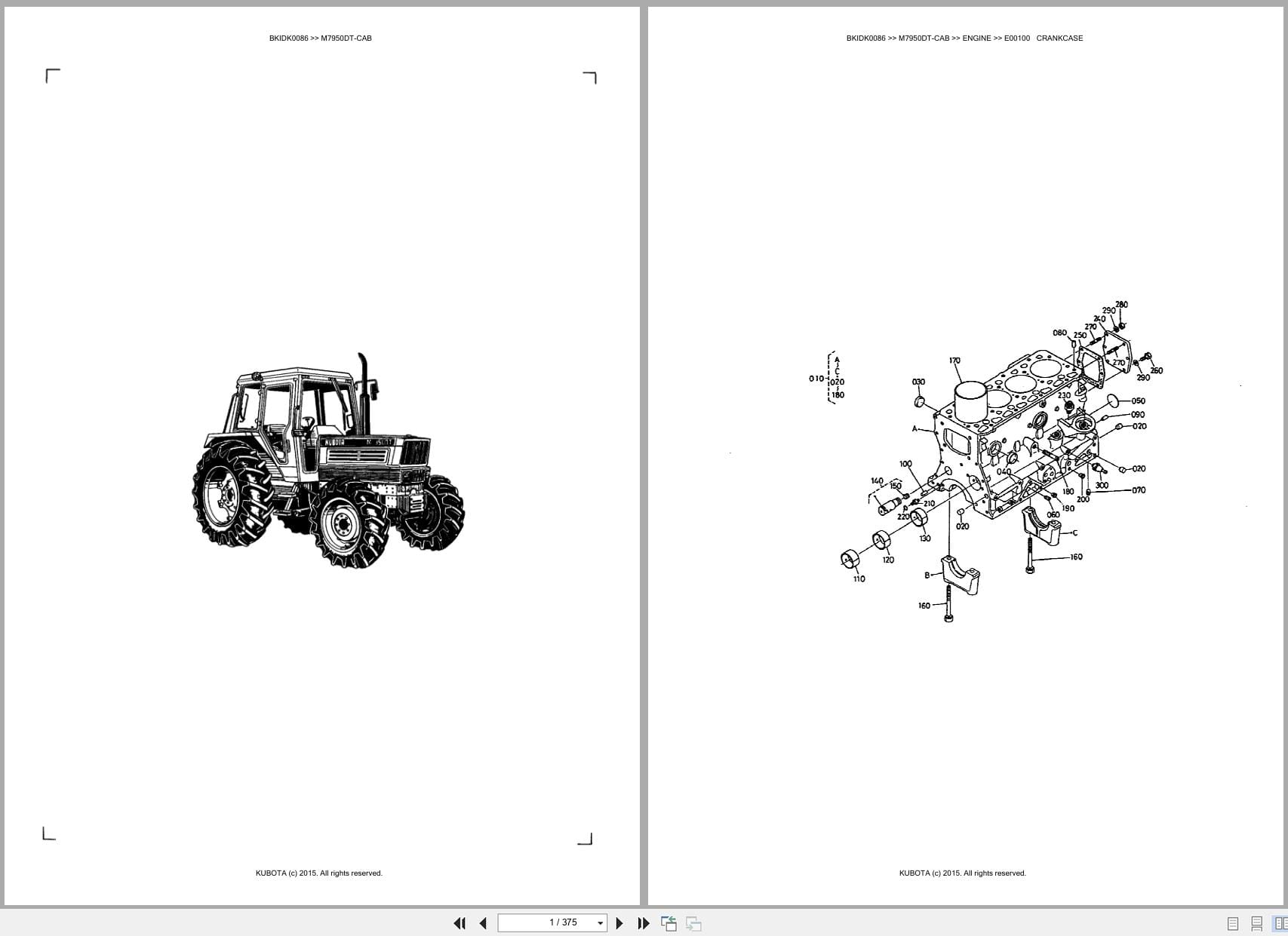 Kubota Tractor M7950DT CAB Parts Catalog (1)
