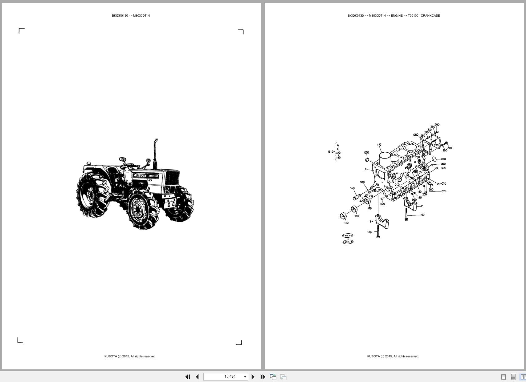 Kubota Tractor M8030DT N Parts Catalog (1)