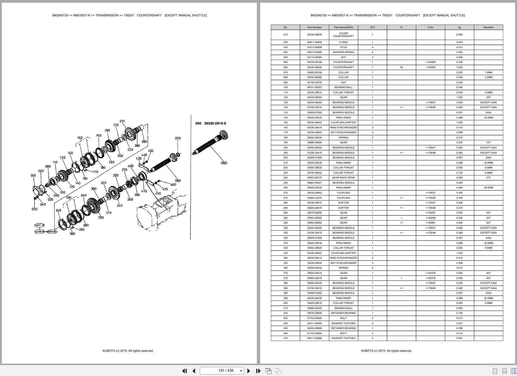 Kubota Tractor M8030DT N Parts Catalog (2)