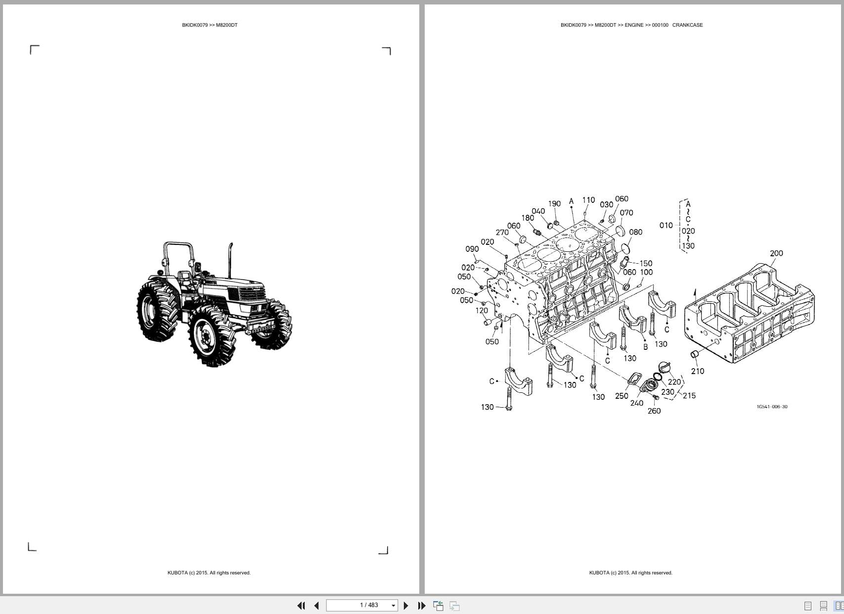 Kubota Tractor M8200DT Parts Catalog (1)