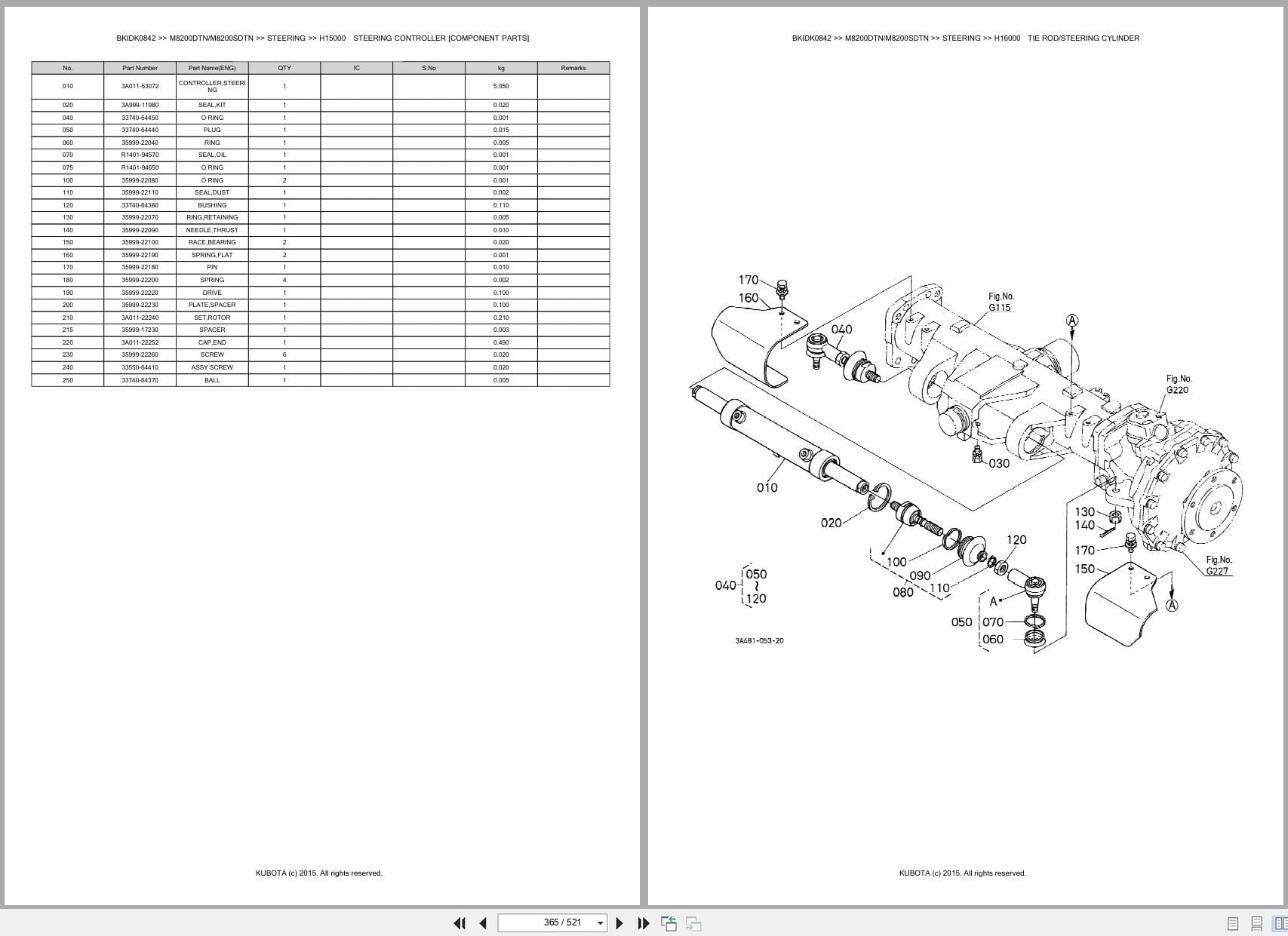 Kubota Tractor M8200DTN M8200SDTN Parts Catalog (2)