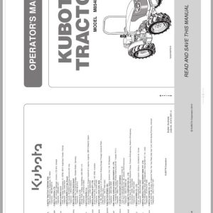 Kubota Tractor M8540 NARROW Operators Manual 3C473 9971 4 (1)