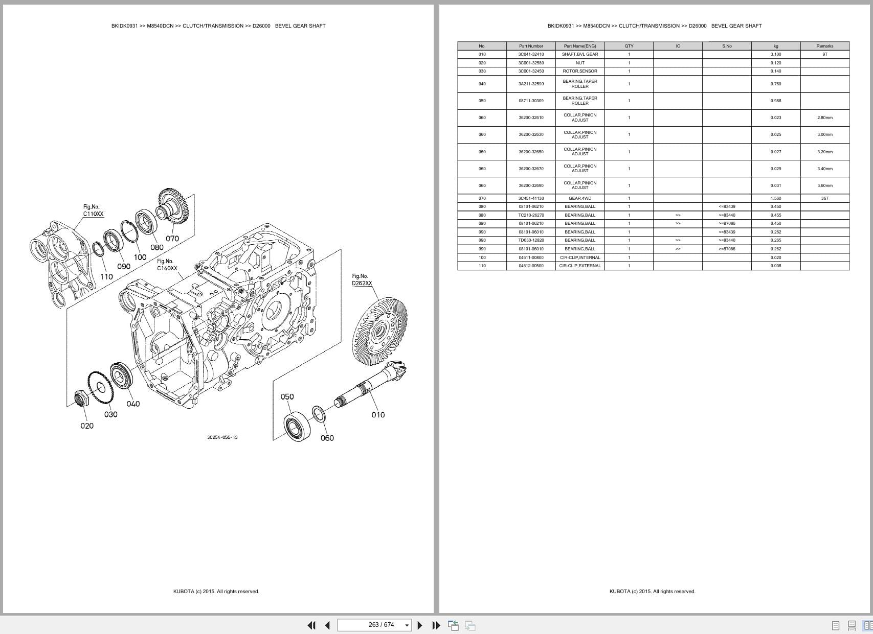 Kubota Tractor M8540DCN Parts Catalog (2)