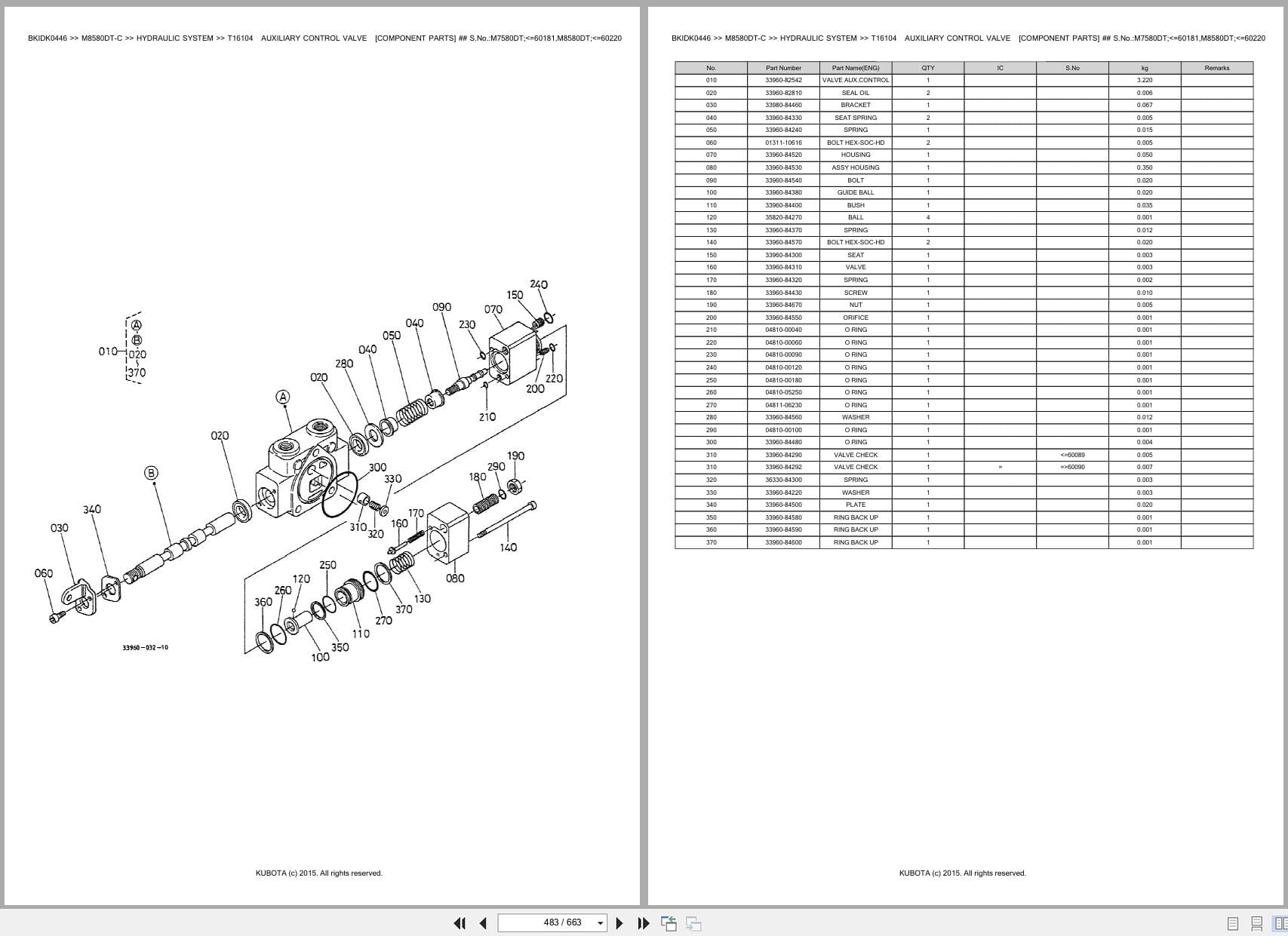Kubota Tractor M8580DT C Parts Catalog (2)