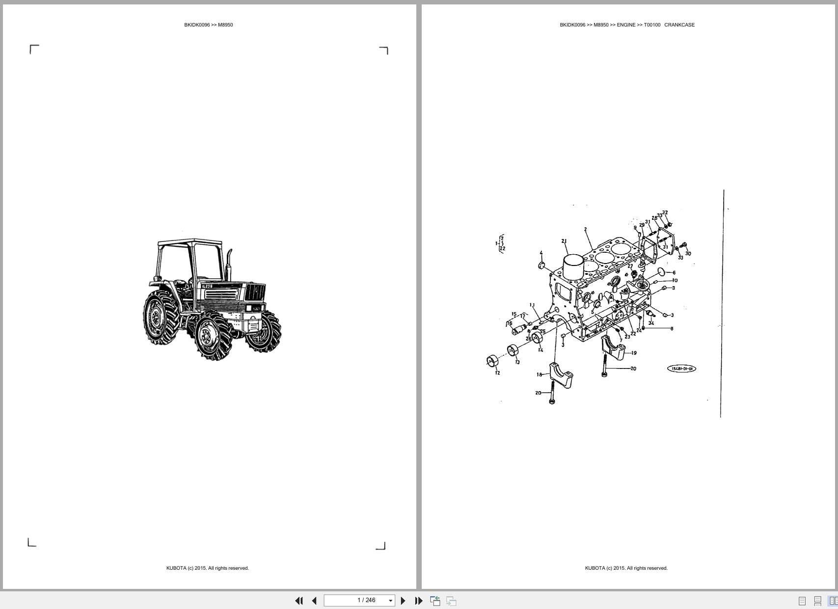 Kubota Tractor M8950 Parts Catalog (1)