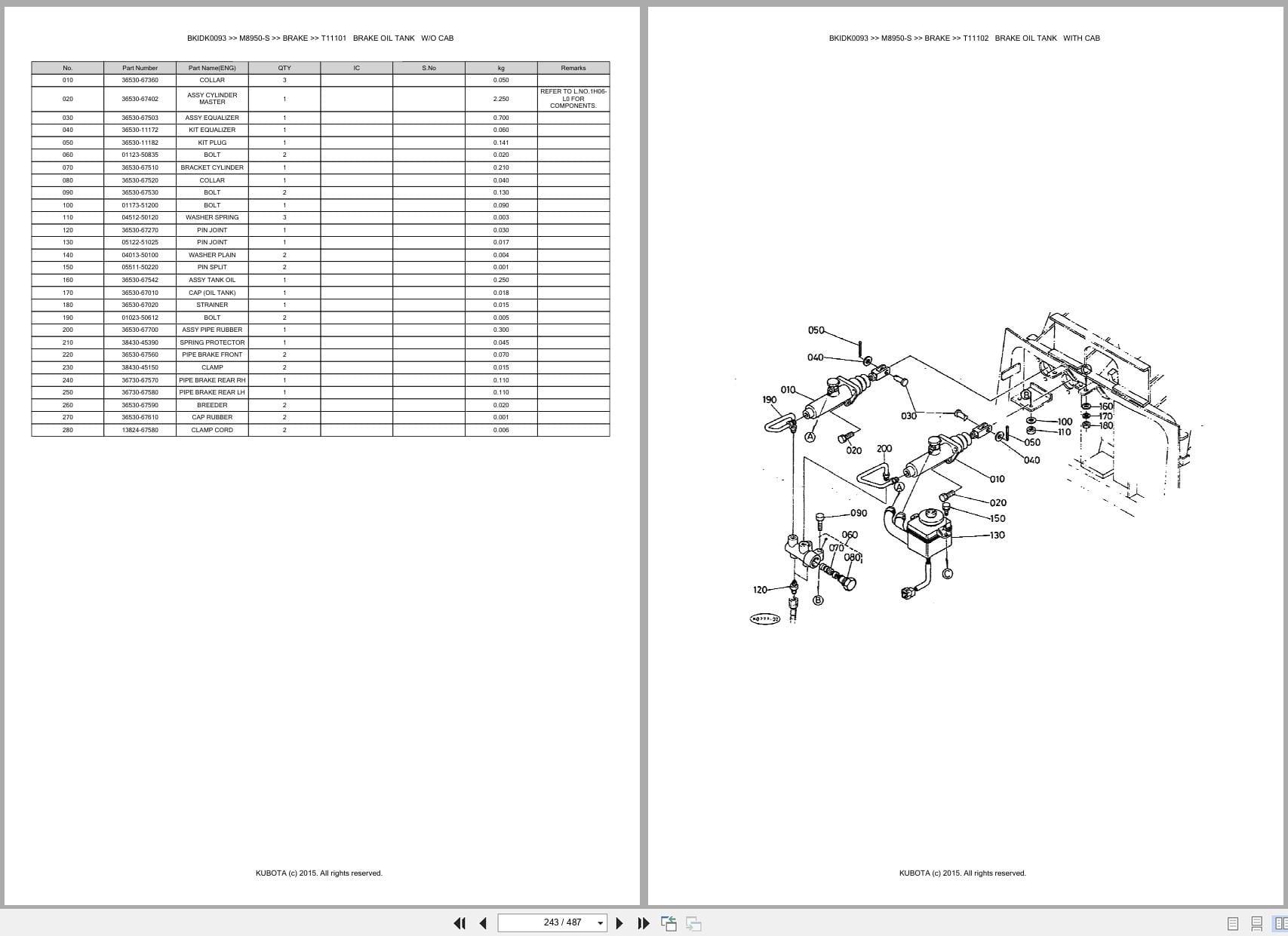 Kubota Tractor M8950 S Parts Catalog (2)