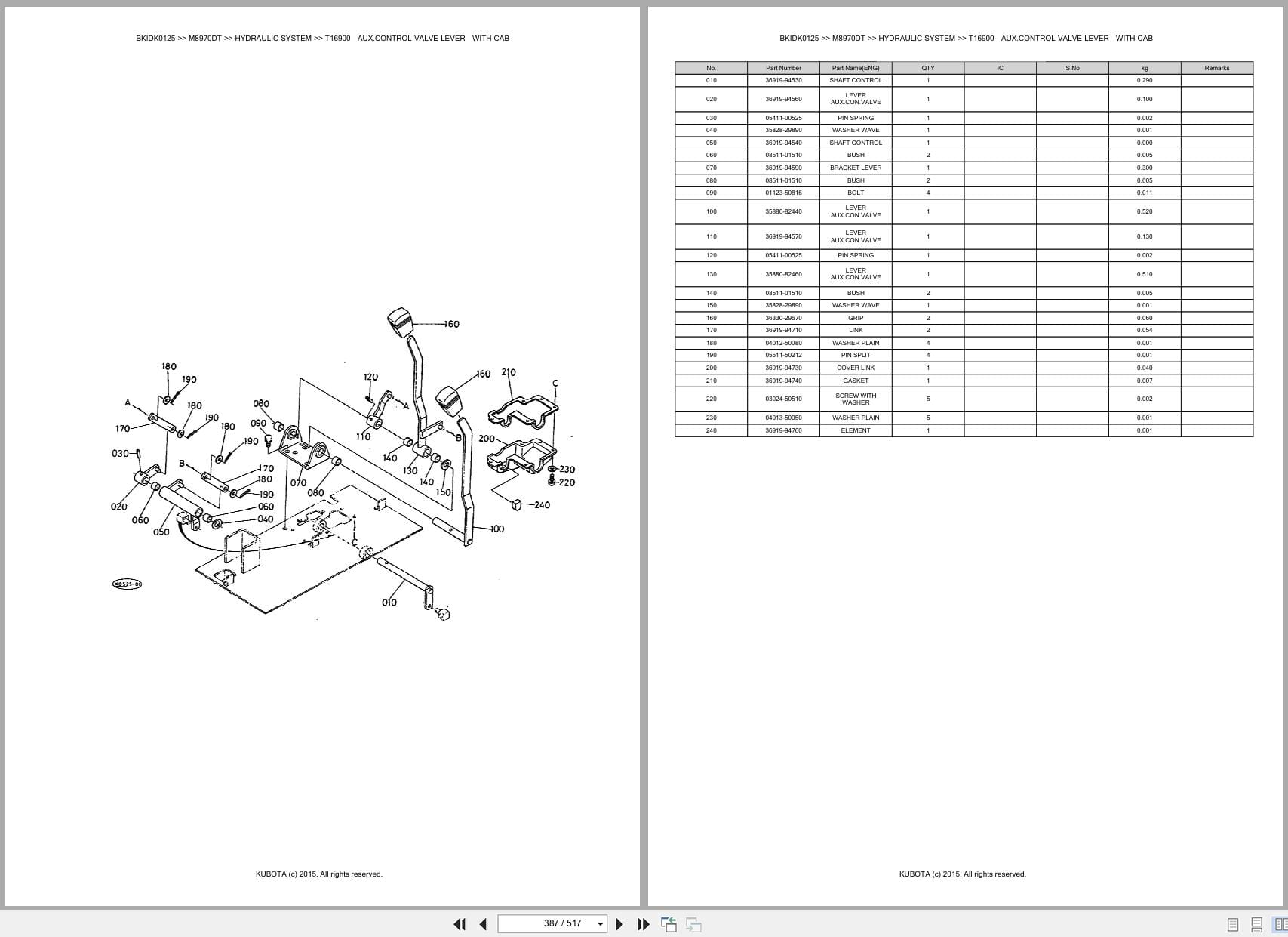 Kubota Tractor M8970DT Parts Catalog (2)