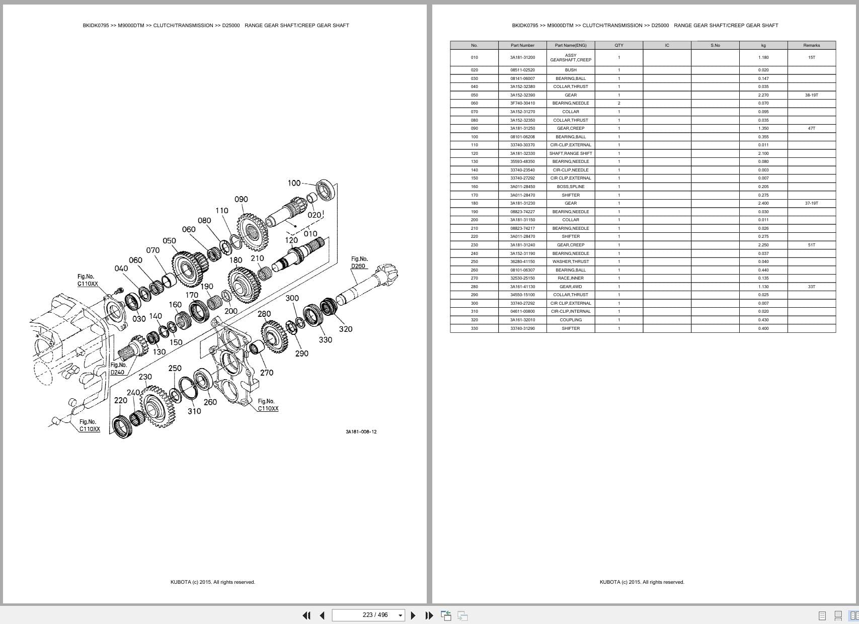 Kubota Tractor M9000DTM Parts Catalog (2)