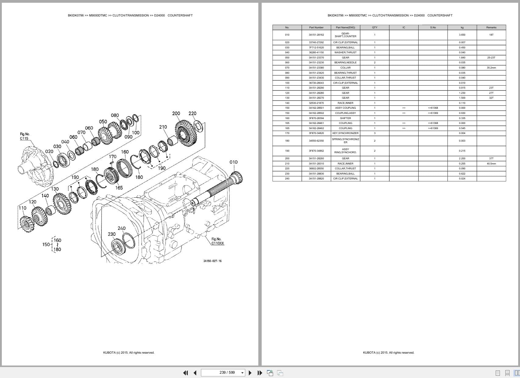Kubota Tractor M9000DTMC Parts Catalog (2)