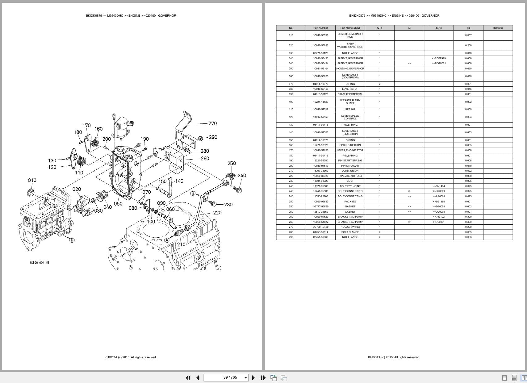 Kubota Tractor M9540DHC Parts Catalog (2)