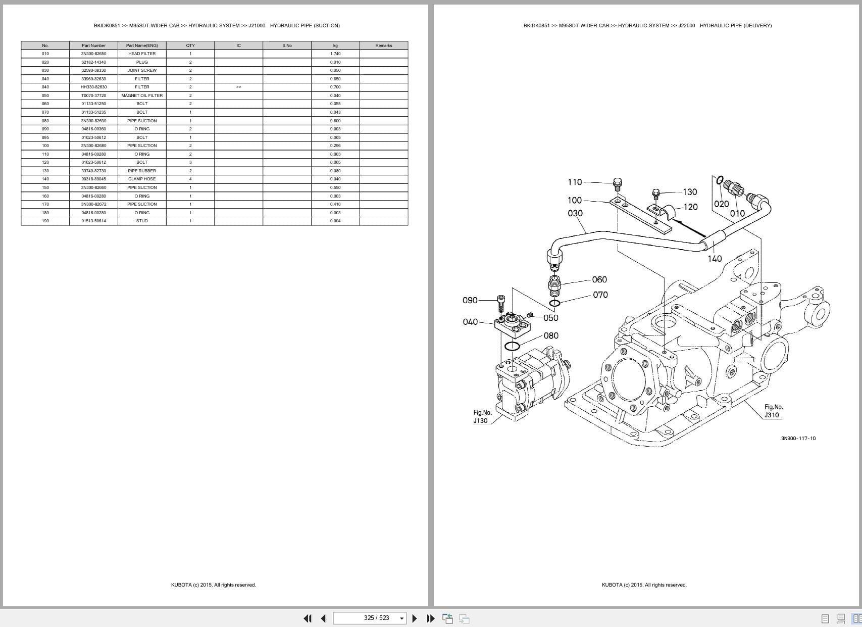 Kubota Tractor M95SDT WIDER CAB Australia Parts Catalog (2)