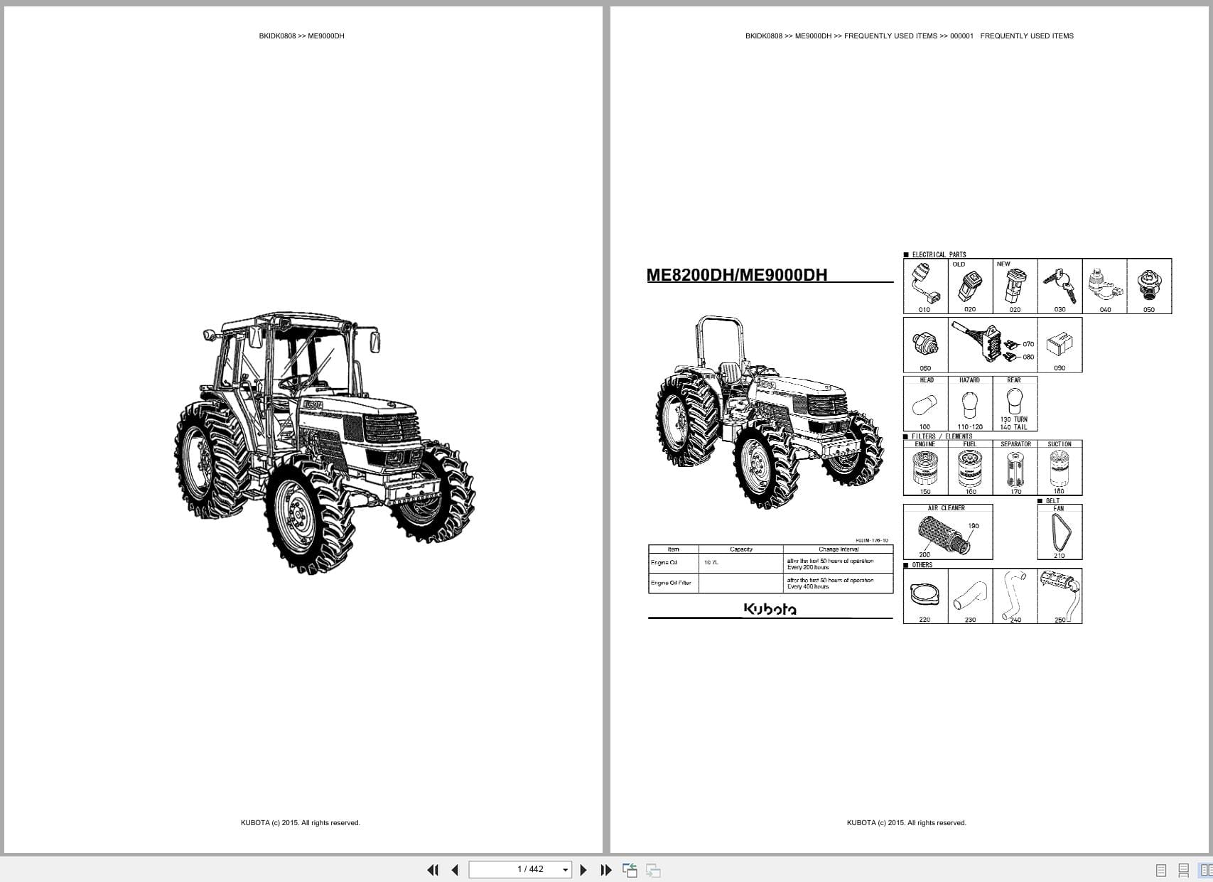 Kubota Tractor ME9000DH Parts Catalog (1)