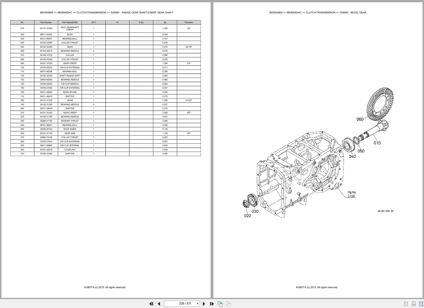 Kubota Tractor ME9000DHC Parts Catalog (2)